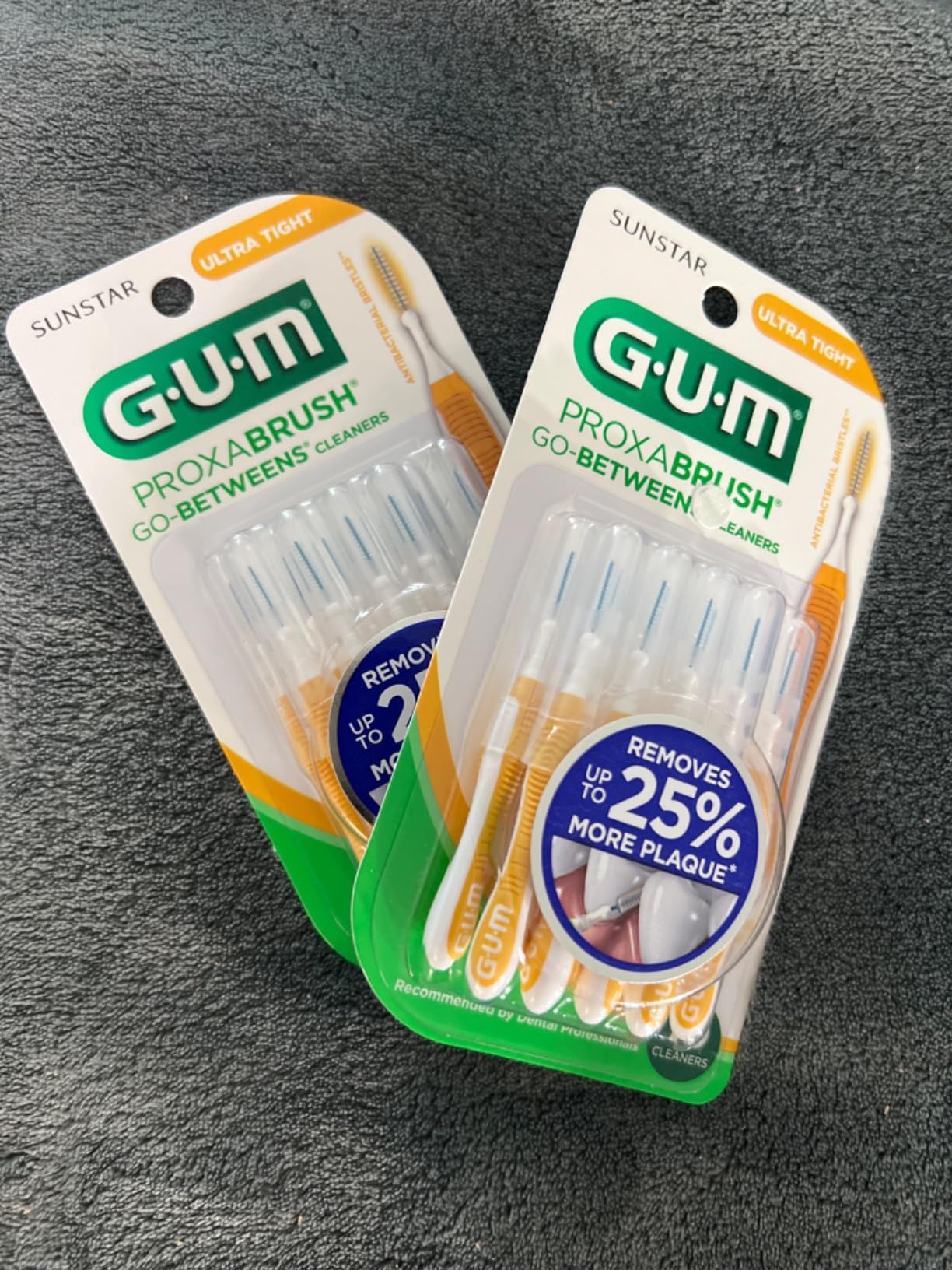GUM Proxabrush Go-Betweens - Ultra Tight -Interdental Brushes - Soft Bristled Dental Picks for Plaque Removal Health - Safe for Braces & Dental Devices, 15 Count customer photo 2