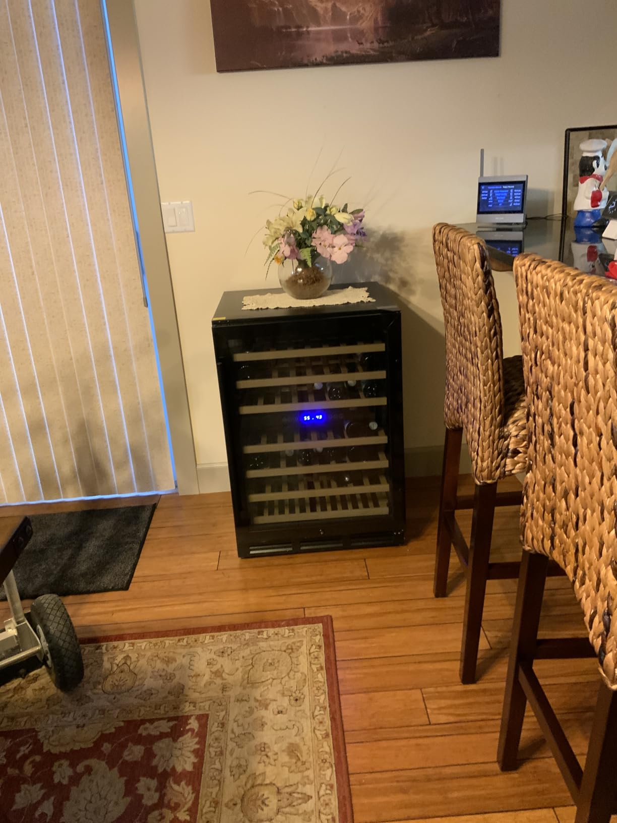 24 Inch Dual Zone Wine Fridge, 54 Bottle Under Counter Refrigerator for Built-in or Freestanding, Wine Cooler for Bottles with Glass Door, Removable Shelves for Home, Office (Blcak) customer photo 1