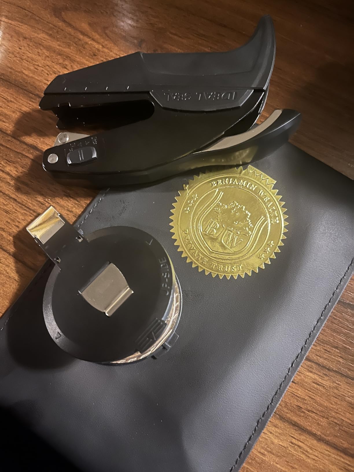 Custom Book Embosser Stamp - Personalized Business Company Seal with Your Own Logo customer photo 2