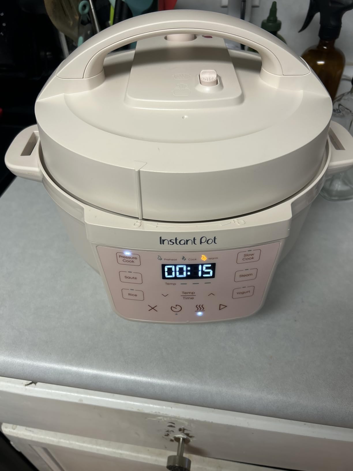 Instant Pot 4QT RIO Mini 7-in-1 Multi-Cooker, Pressure Cooker, Slow cook, Sauté, Steam, Rice Maker, Yogurt, & Warmer, Sea Salt, 4 Quarts customer photo 1