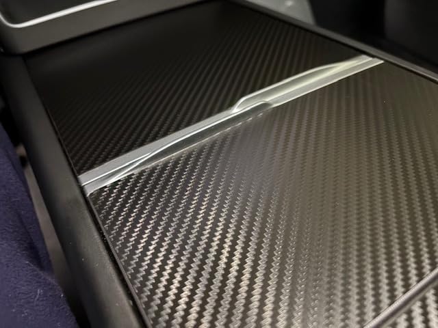 Tesla Model Y Juniper 2025-2026 & Model 3 Highland 2024-2026 Center Console Wrap Kit ABS Matte Black Cover Sticker Ultra Slim Interior Protector Decorative Accessories Not for 2017-2023 Models customer photo 1