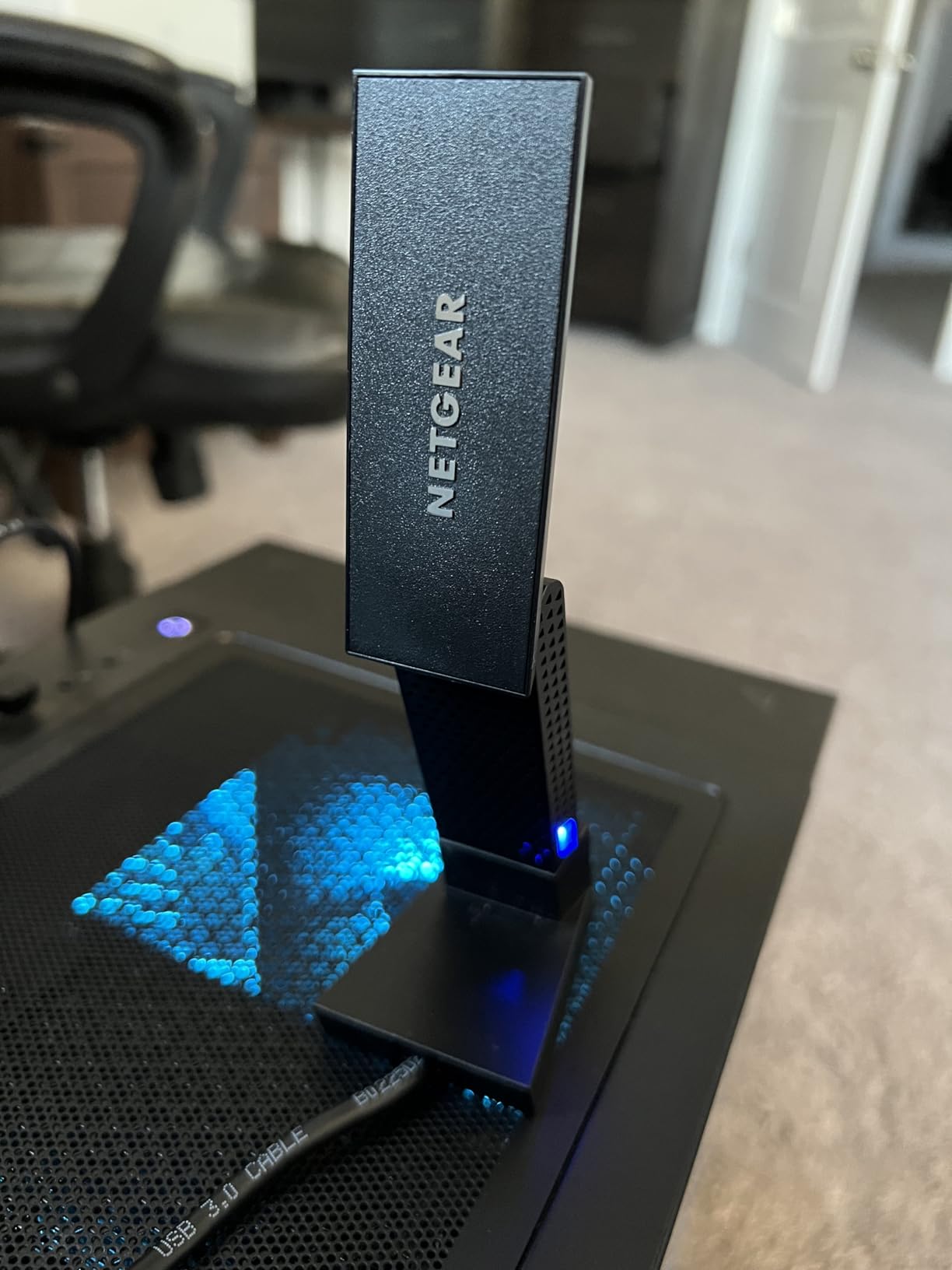 NETGEAR Nighthawk WiFi 7 USB 3.0 Adapter (A9000) - BE6500 Tri-Band Wireless Gigabit Speed (Up to 6.5 Gbps) - 6 GHz Band - Works with Any Router or Mesh System - for Windows 11 PC customer photo 1