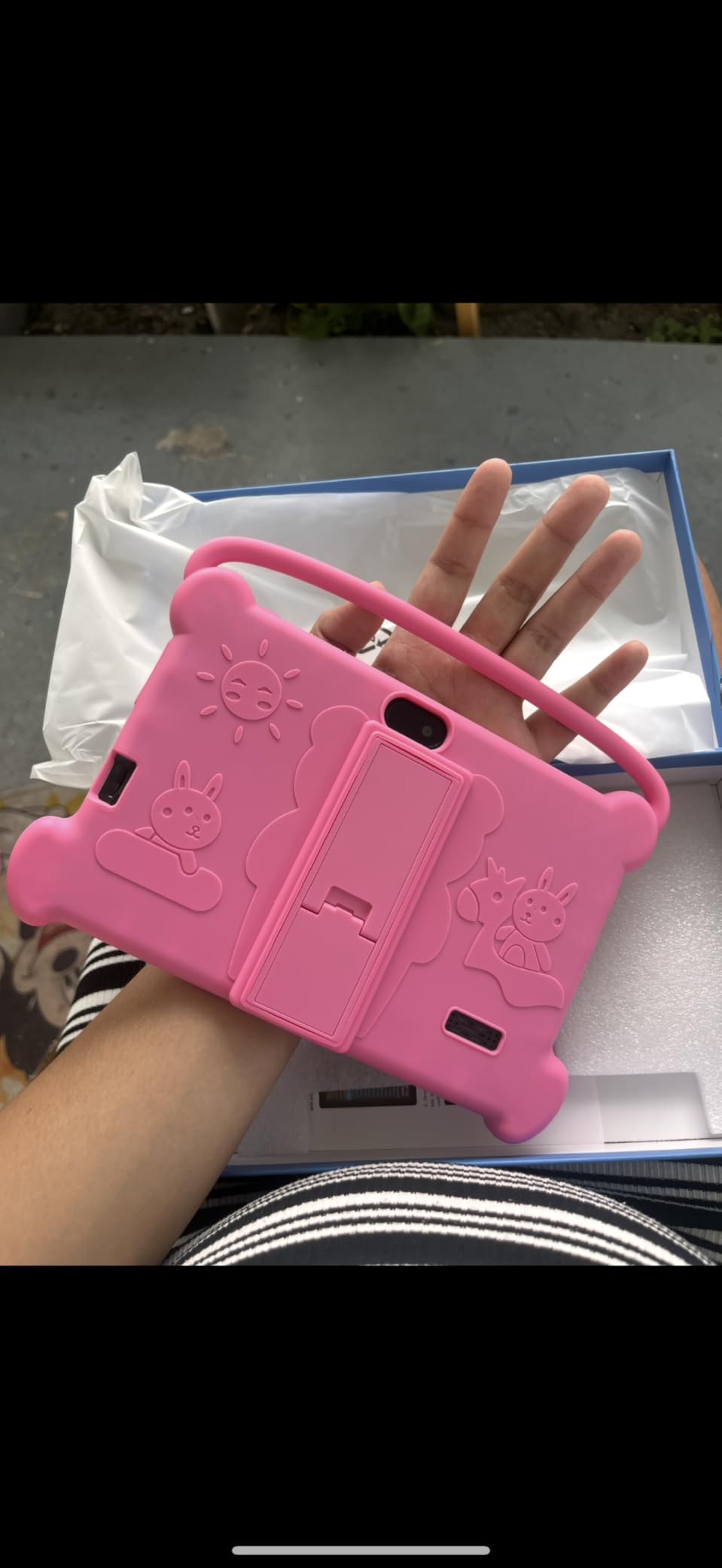 ICONLINK Kids Tablet 7 inch 3-9 for Kids,32GB ROM Toddler with Shockproof Case,Kids Android Software Installed Netflix,YoutTube, aiwawa Apps Parent Controls,Dual Camra, WiFi,FM, GPS (Pink) customer photo 1