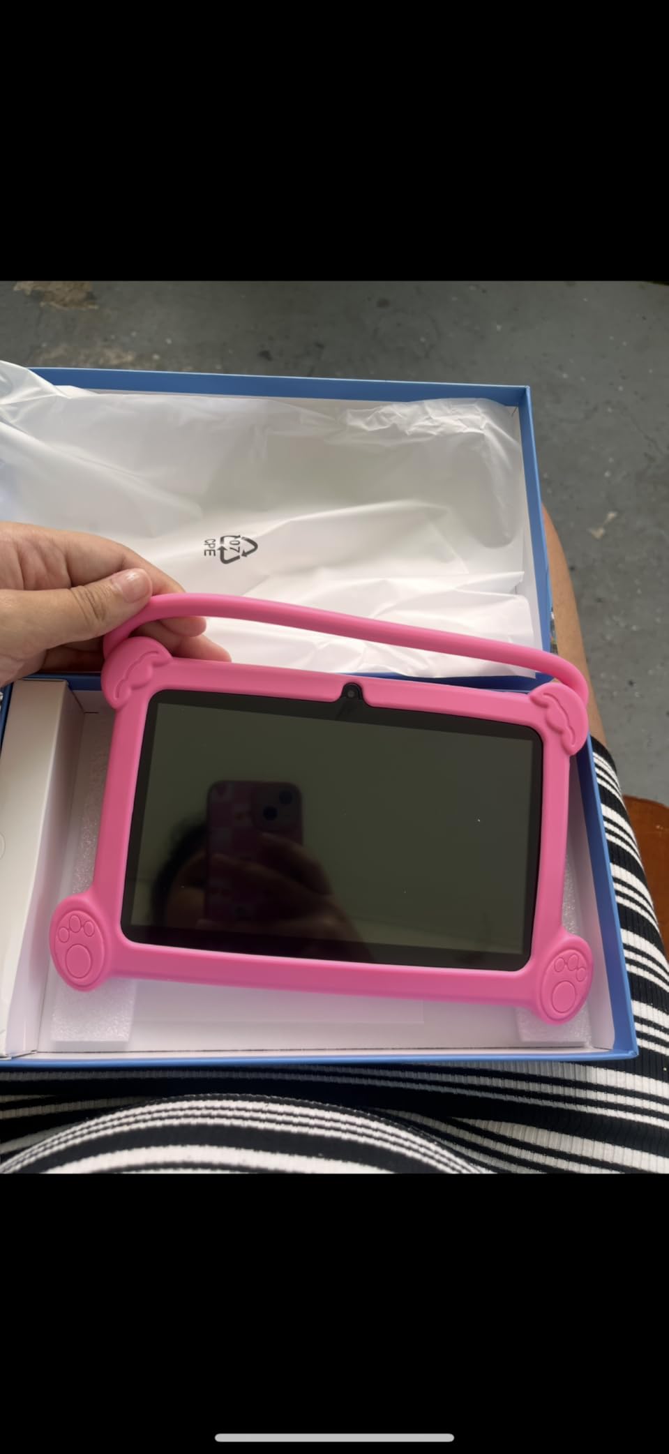 ICONLINK Kids Tablet 7 inch 3-9 for Kids,32GB ROM Toddler with Shockproof Case,Kids Android Software Installed Netflix,YoutTube, aiwawa Apps Parent Controls,Dual Camra, WiFi,FM, GPS (Pink) customer photo 2