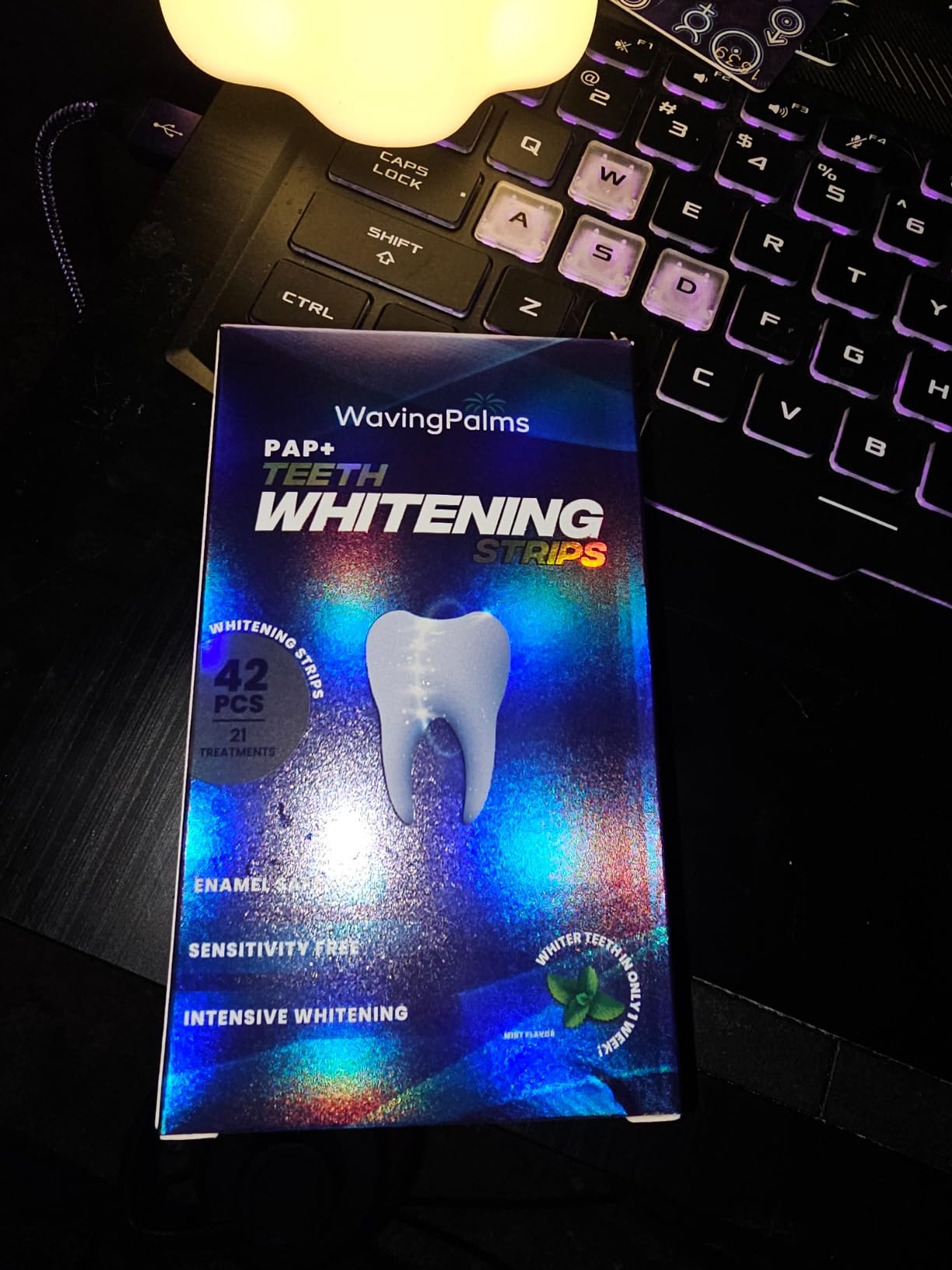 Professional Whitening Strips for Sensitive Teeth:Hydrogen Peroxide-Free Treatments - Effective & Gentle Dental Whitener (42 Count (Pack of 1), Mint) customer photo 2