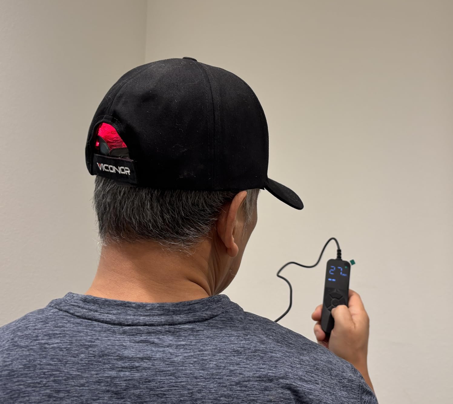 Laser Hair Growth Cap, Red Light therapy for Hair, Deep Black Cap customer photo 1