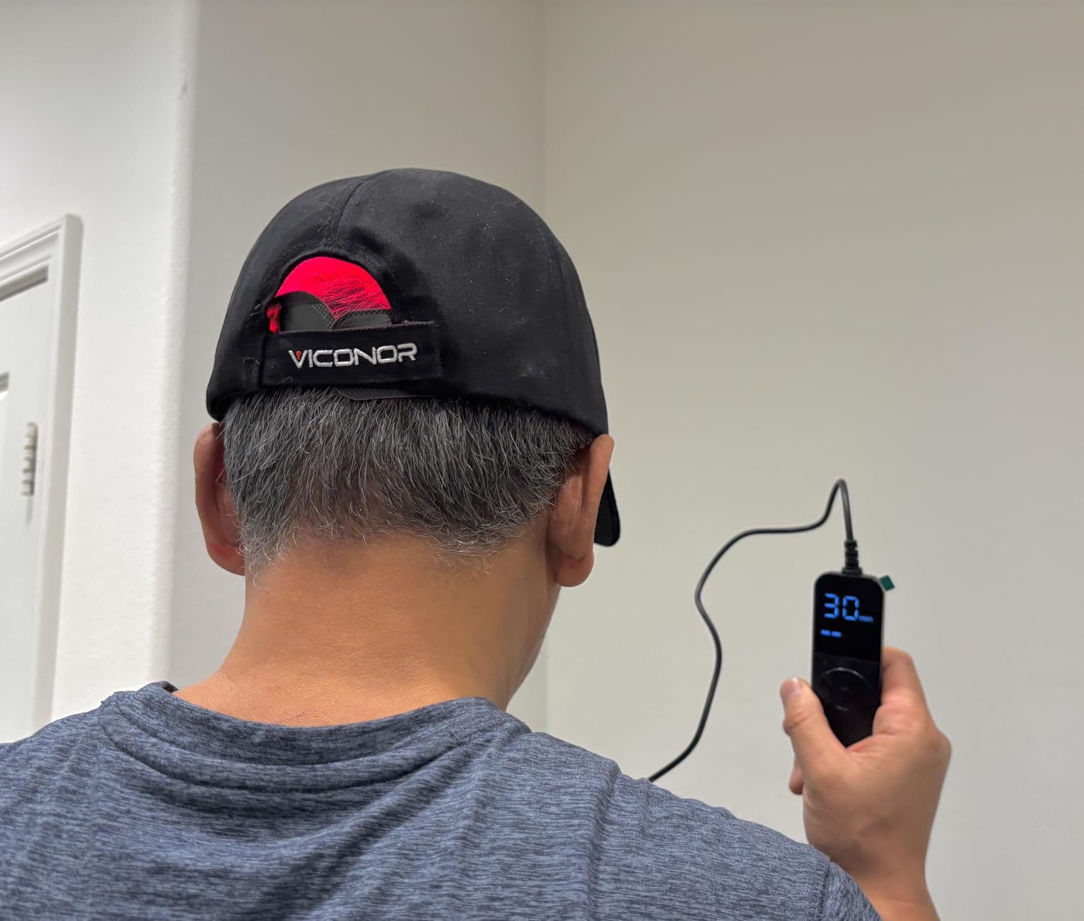 Laser Hair Growth Cap, Red Light therapy for Hair, Deep Black Cap customer photo 2
