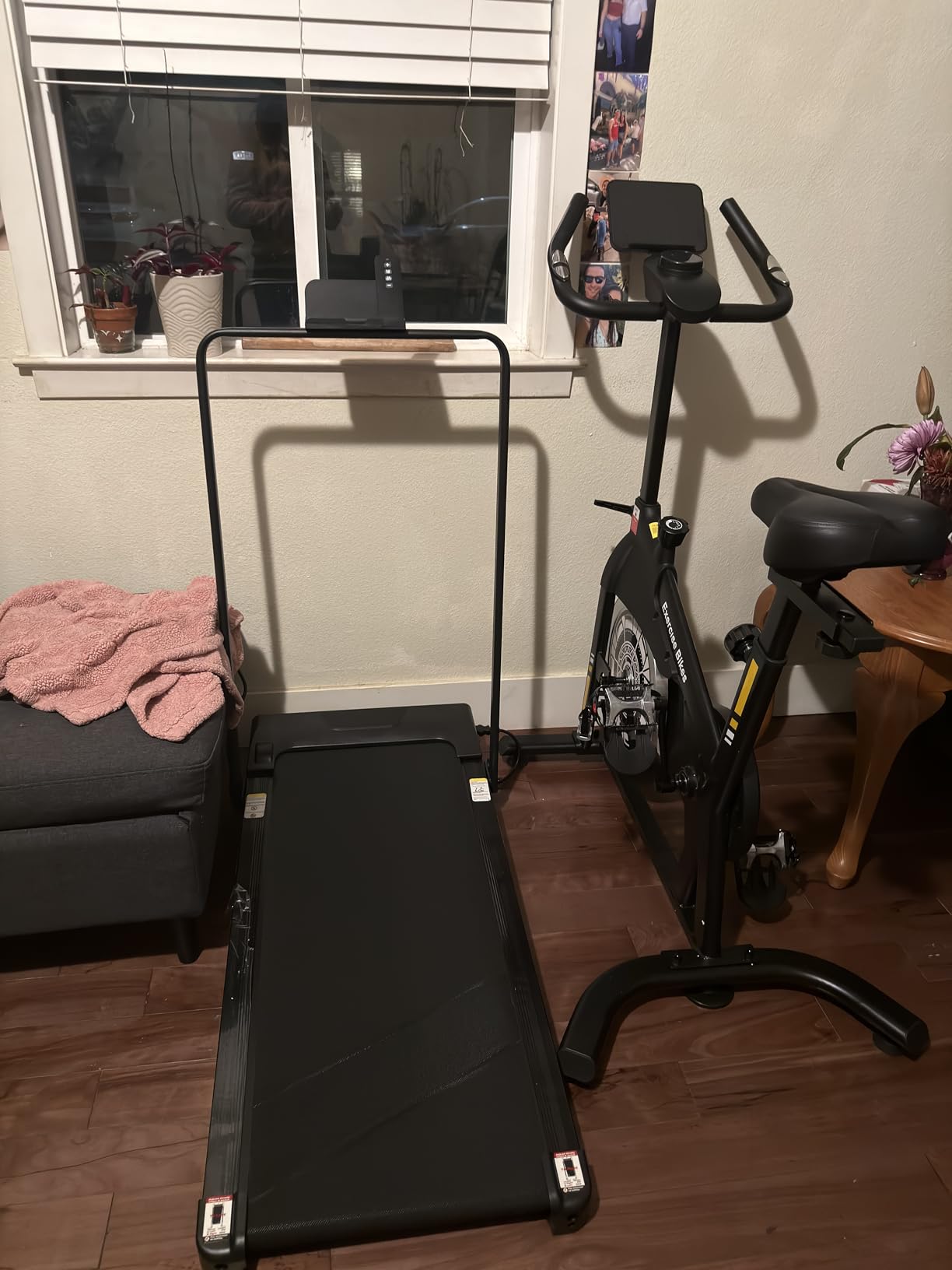 Exercise Bikes for Home,Indoor Magnetic Bike with Adjustable Magnetic,Brake Pad Resistance Silent Belt Drive,350lbs/300lbs Weight Capacity &Upgraded Version Seat for Home Cardio&Weight Loss(QM-530W) customer photo 1