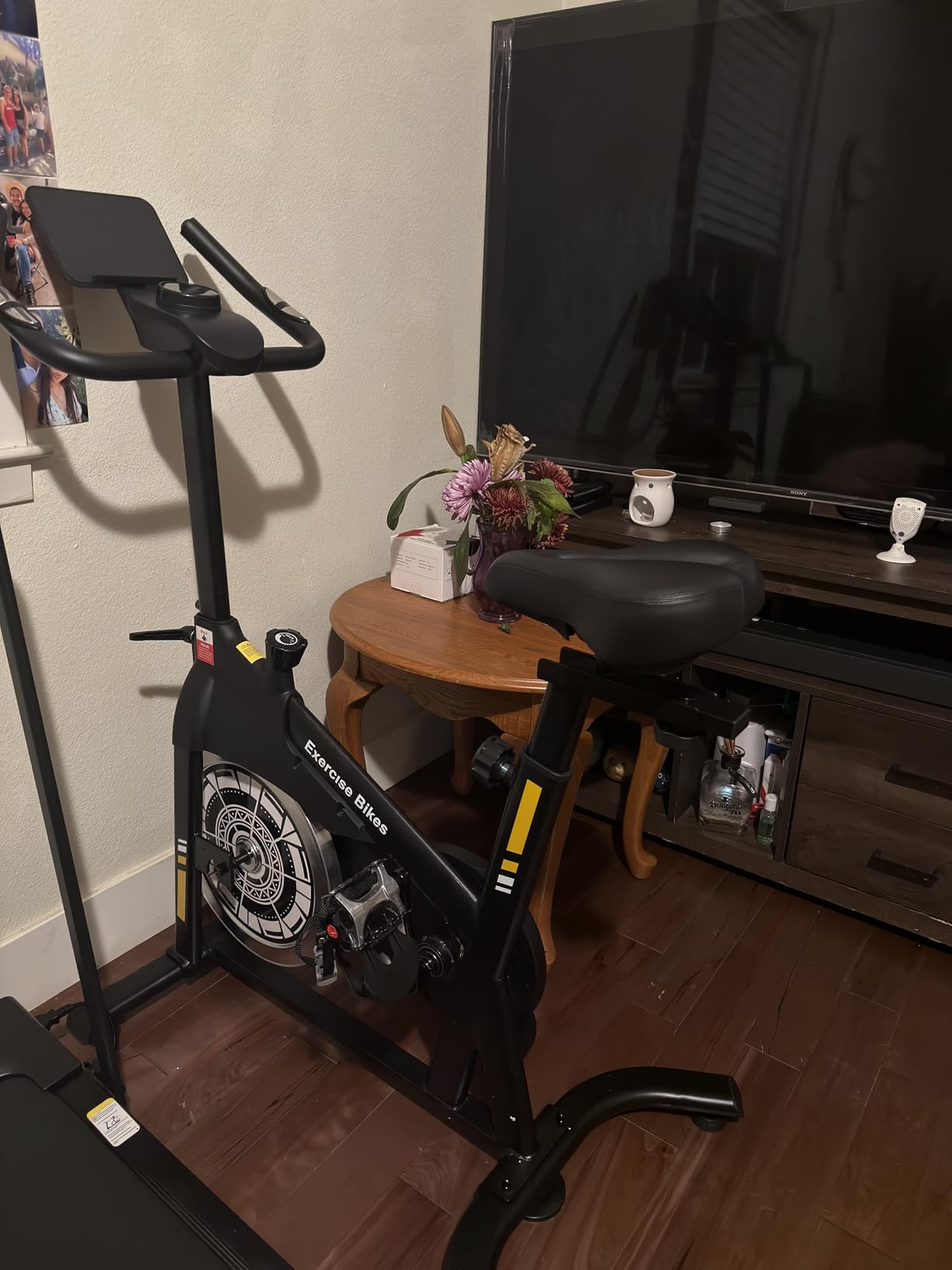 Exercise Bikes for Home,Indoor Magnetic Bike with Adjustable Magnetic,Brake Pad Resistance Silent Belt Drive,350lbs/300lbs Weight Capacity &Upgraded Version Seat for Home Cardio&Weight Loss(QM-530W) customer photo 2