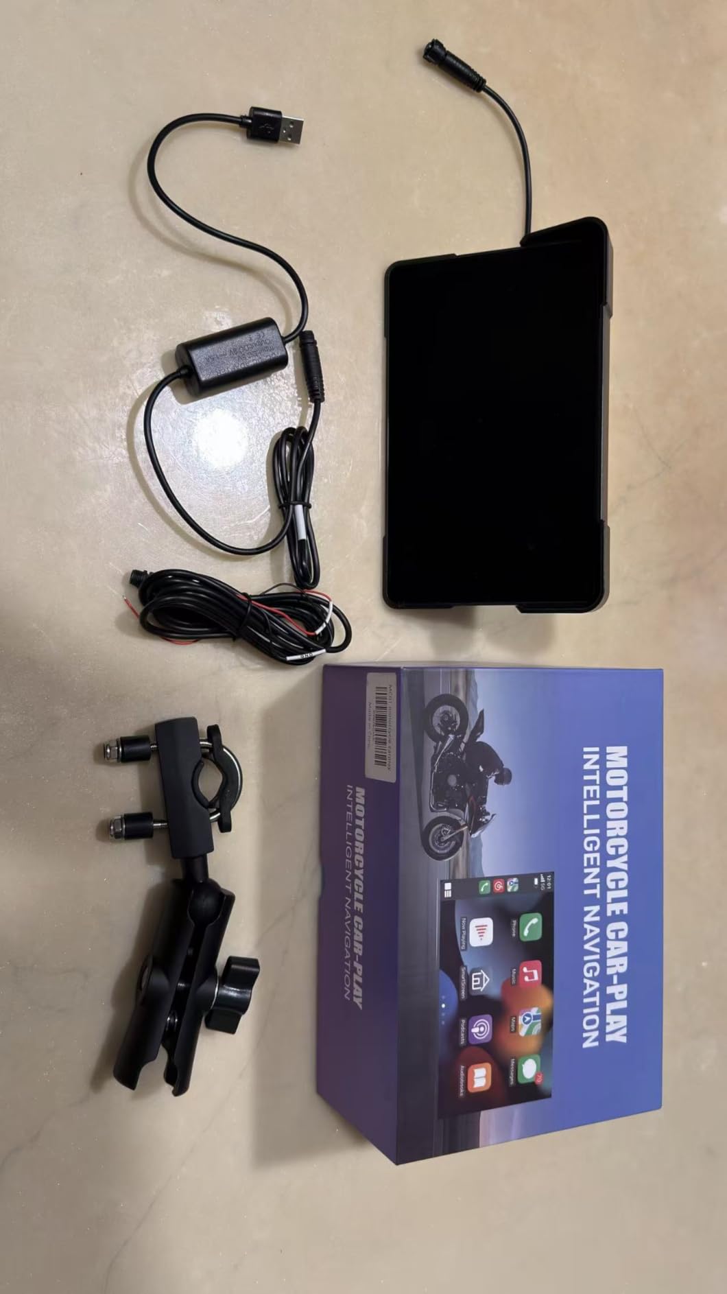 Wireless Motorcycle Apple Carplay, 7 Inch Portable Motor GPS Navigation with Apple Carplay & Android Auto, IP69K Waterproof customer photo 2