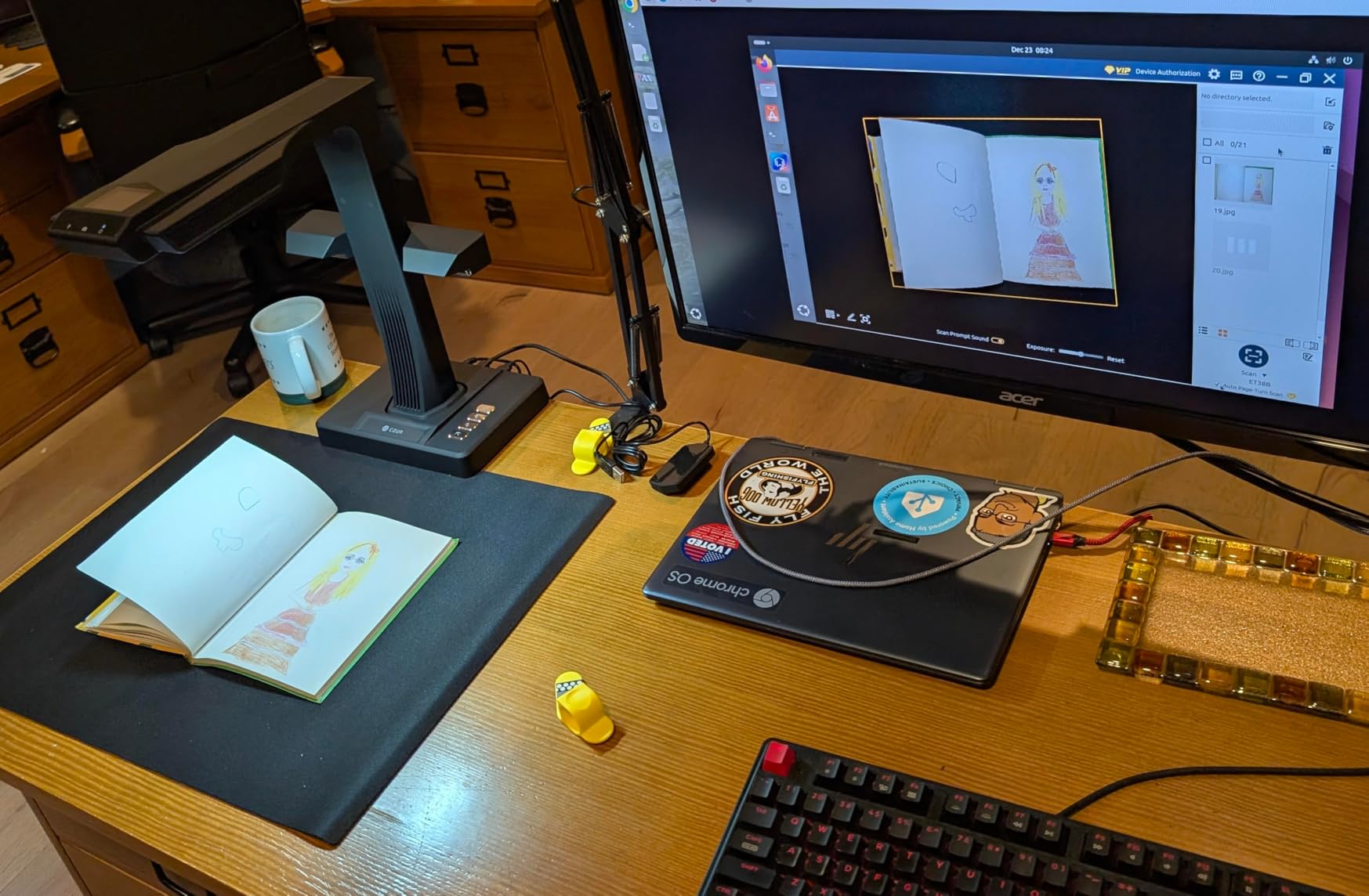 CZUR ET MAX Professional Book Scanner, 38MP Document Camera, Laser Curve-Flatten, USB High Speed Document Scanner, 180+ Languages OCR, Capture A3, Support HDMI, for Windows/MacOS/Linux customer photo 1