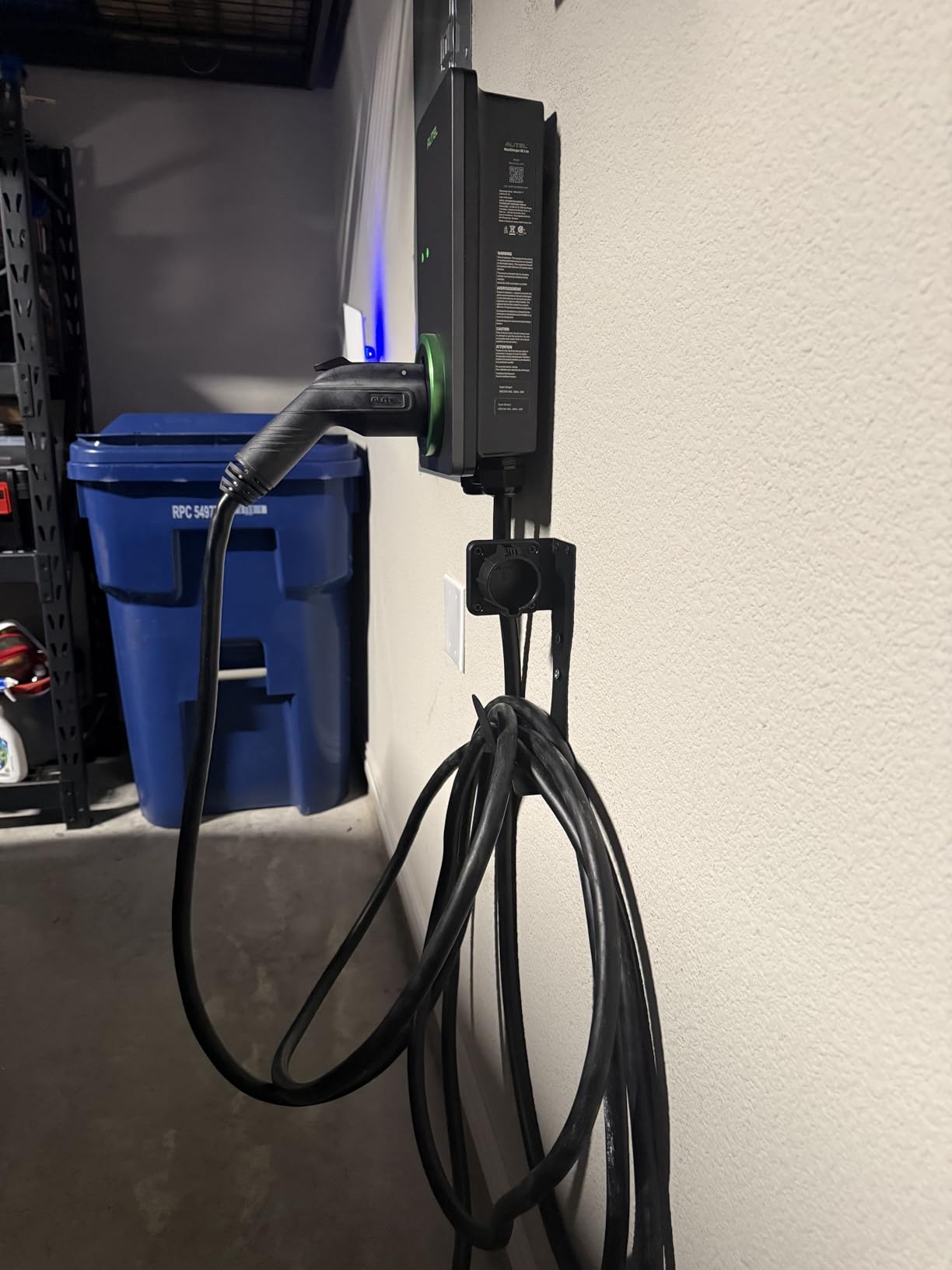 EV Charger Holder Cable Organizer Wall-Aligned Mount J1772 Holder, Space-Saving, No Cable Cutting, Electric Car Charger Cord Holder & Plug Holster Dock for J1772 Connector customer photo 1