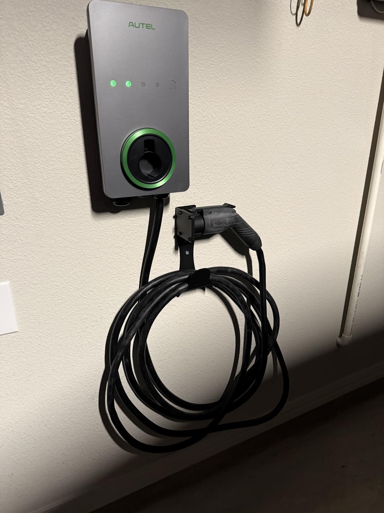 EV Charger Holder Cable Organizer Wall-Aligned Mount J1772 Holder, Space-Saving, No Cable Cutting, Electric Car Charger Cord Holder & Plug Holster Dock for J1772 Connector customer photo 2