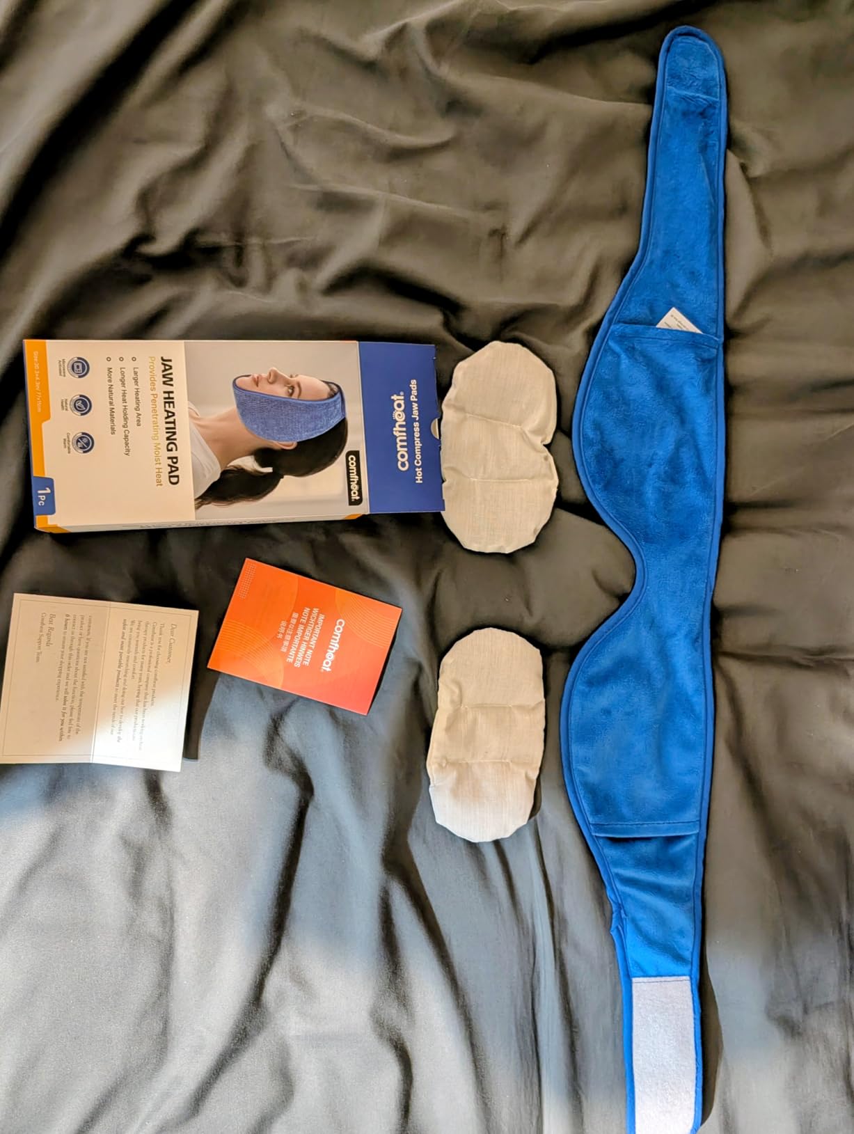 Face Heating Pad for TMJ Pain Relief, Moist Heat Microwave Heated Wrap for Jaw, Wisdom Teeth Recovery, Reducing Symptoms of Jaw Clicking, Relaxing Face Muscles, Oral Facial Surgery customer photo 2
