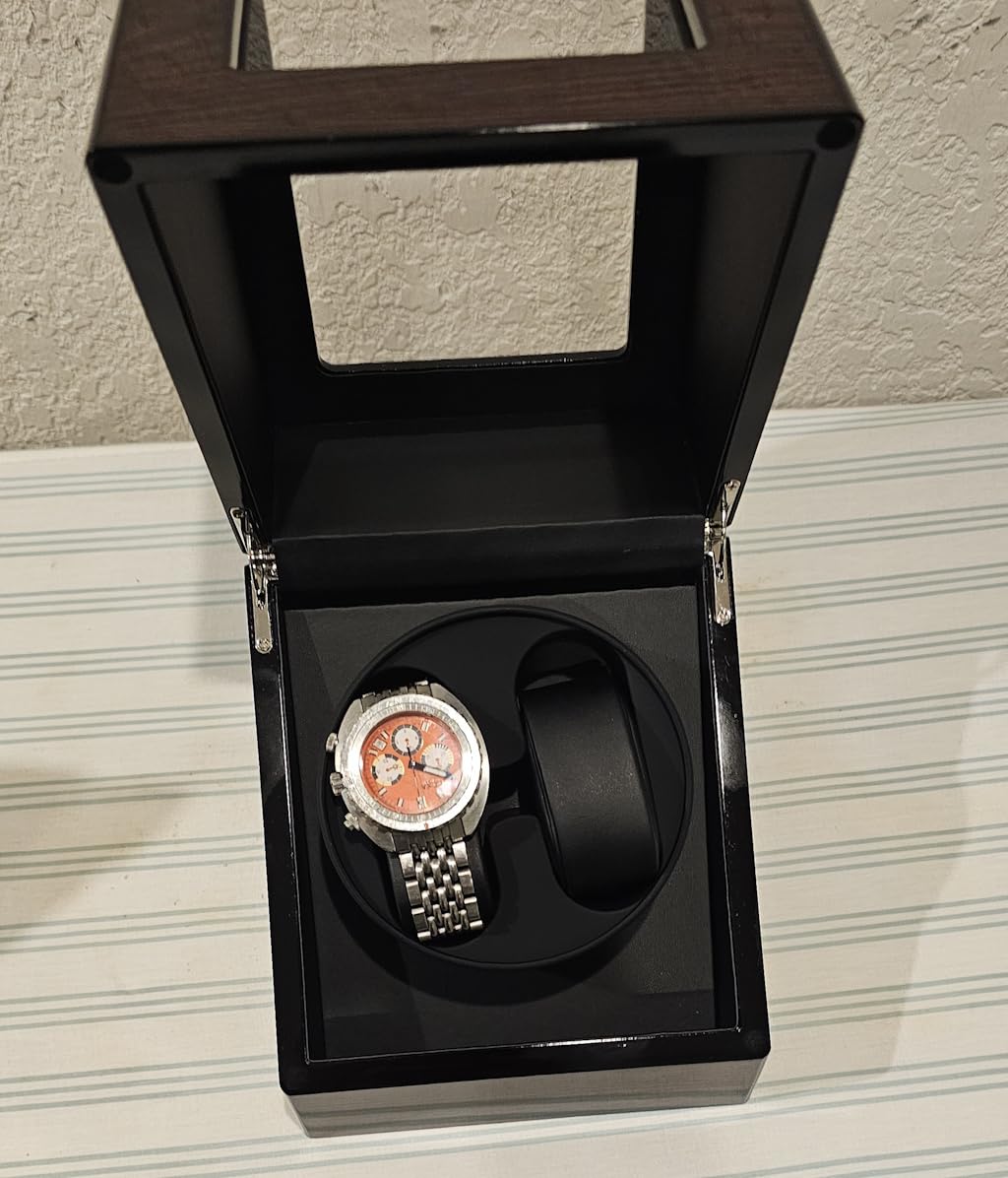 BEWISHOME Watch Winder for Automatic Watches, Automatic Watch Winder Box Watch Spinner with LED Light, Double Watch Winder with Quiet Motor Wooden 4 Modes Battery or Type-C Adapter, Brown SYQ02Y customer photo 2