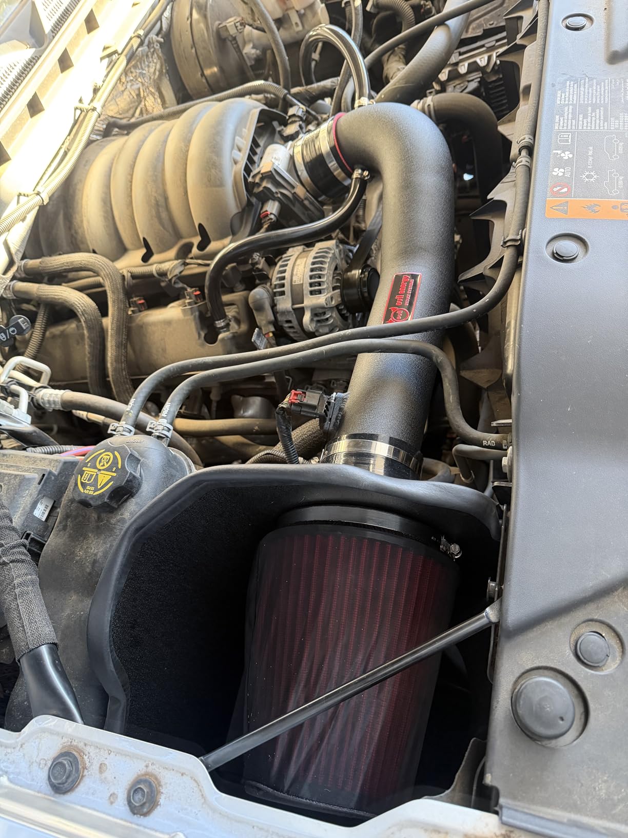 EVIL ENERGY Cold Air Intake Compatible for 2014-2018 Chevy Silverado 1500/GMC Sierra 1500 5.3L/6.2L, Increases Horsepower, Towing Performance & Acceleration, Includes Heat Shield & Pre-Filter, Black customer photo 2