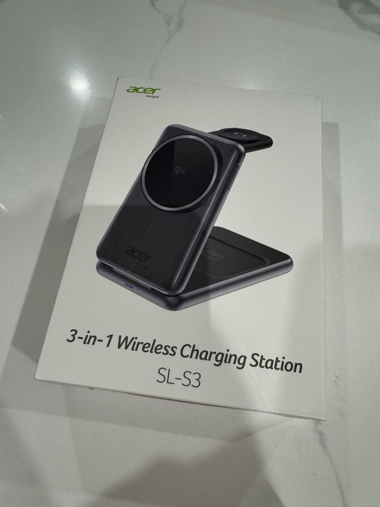 Acer 3 in 1 Charging Station for iPhone, Wireless Charger Stand, 15W Fast MagSafe Charger for iPhone 17 16 15 14 13 12 Series-Apple Watch 11 10 9 8 7 6 5 4 3 2 SE and Ultra Series-Airpods 4 3 2 Pro customer photo 2