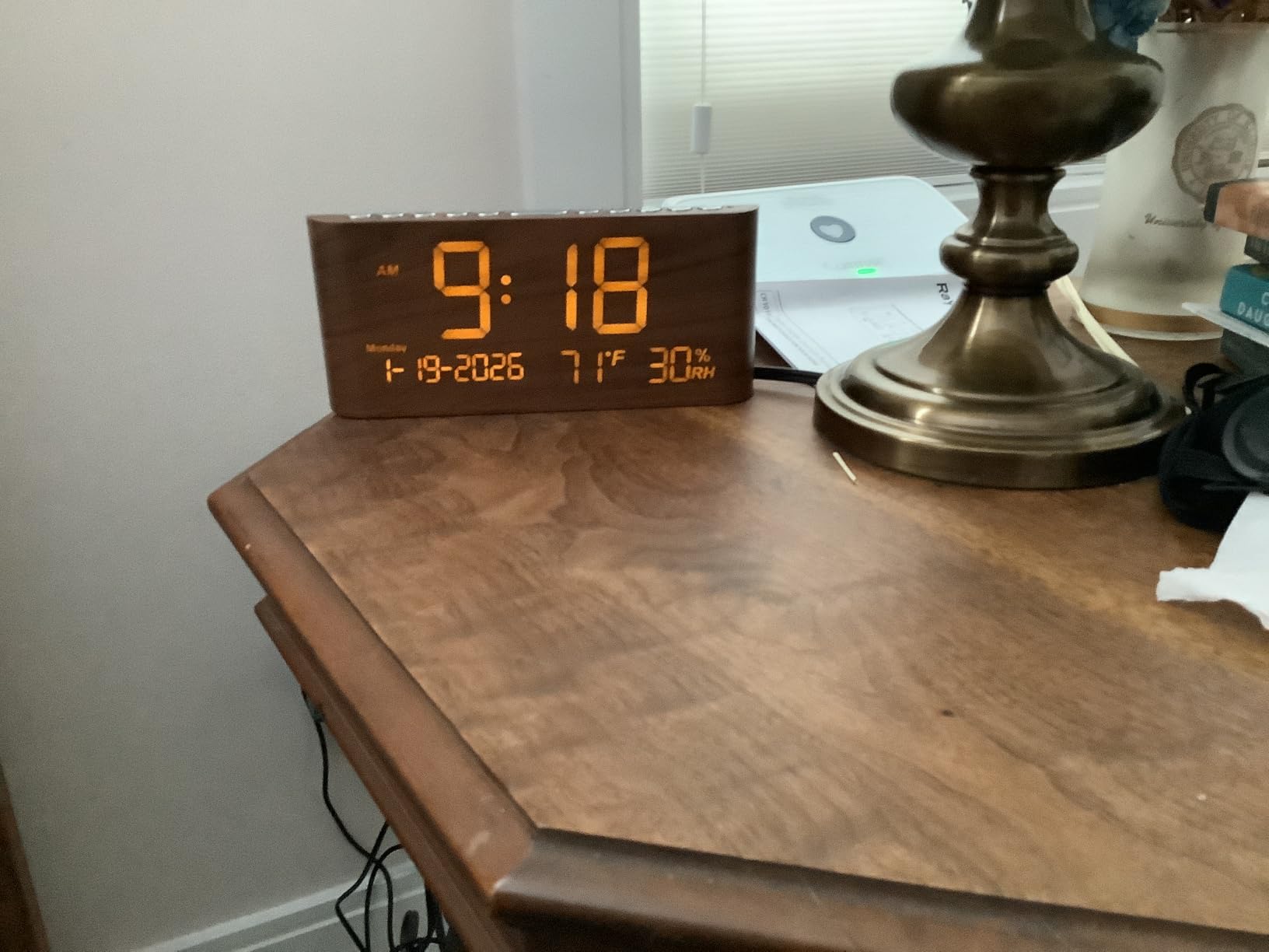 Raynic Digital Alarm Clock, Dual Alarms, 8.7