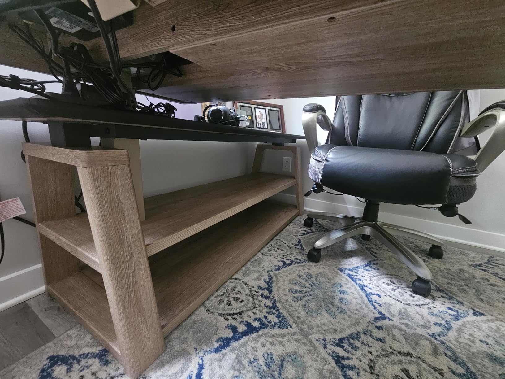 EUREKA ERGONOMIC Standing Desk, 60x26 Executive Desk with 3 Drawer Adjustable Height Electric Desk Home Office Computer Desk Modern Workstation with Memory Controller customer photo 2