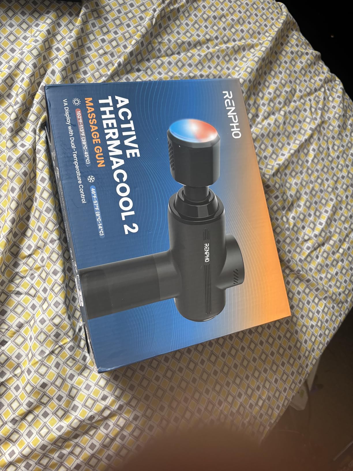 RENPHO Active Thermacool 2 Massage Gun with Heat and Cold [2026 Upgraded] Handheld Percussion Deep Tissue Neck Back Muscle Massager, FSA Approved customer photo 1