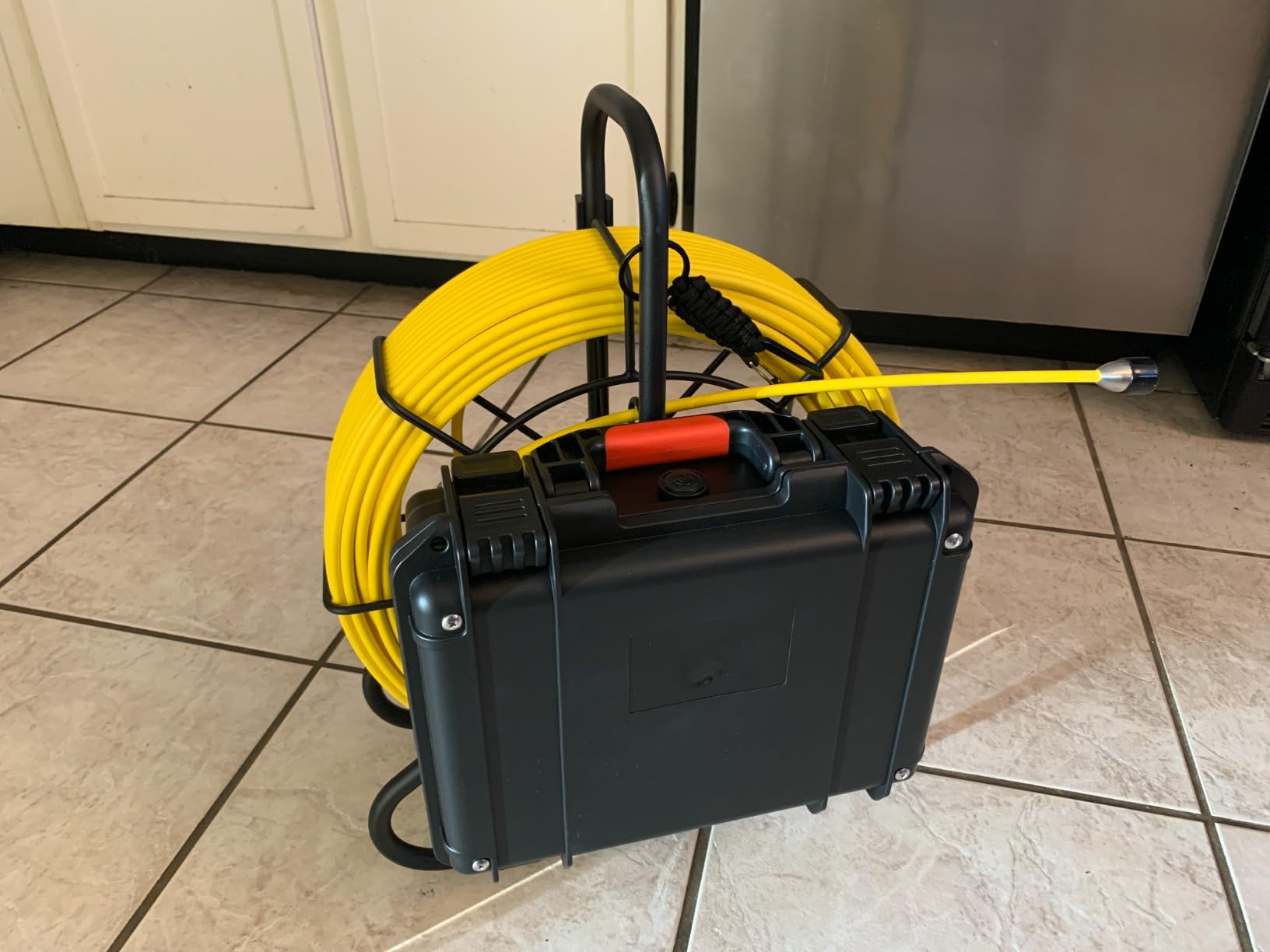 Anysun Self Leveling Sewer Camera 512Hz with Distance Counter, MIC, 7MM Thicker Cable, 300Ft Pipe Inspection Cameras with 9'' 1080P Screen, Video Drain Cam IP68 Industrial Borescope Snake, 32GB Card customer photo 1