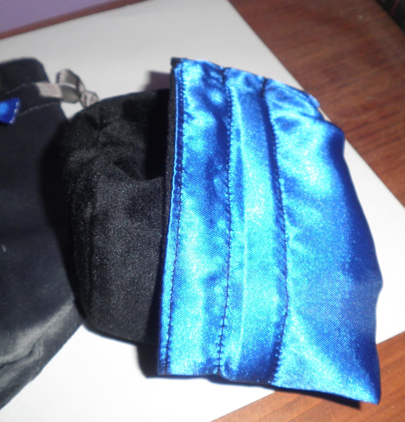 Luck Lab Velvet Drawstring Dice Bag - Set of Three Colors - Dungeons and Dragons Fabric/Standing Cotton Fabric Dice Bags/D&D Dice Pouch/Small Pouch/Velvet Jewelry Bag (Purple, Black, Grey) customer photo 2