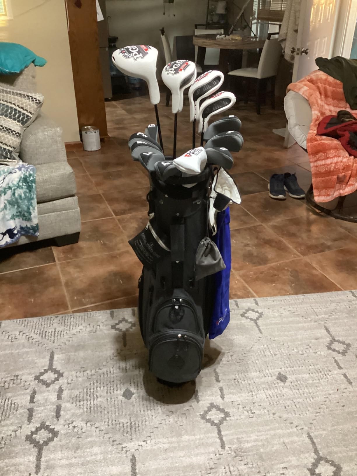 PGM NSR III 18 Piece Men's Complete Golf Club Sets - Adjustable Loft Titanium 460cc Driver, Low CG Fairway Woods & Hybrid, High-Rebound Stainless Steel Irons, Balanced Putter, with Stand Bag customer photo 2