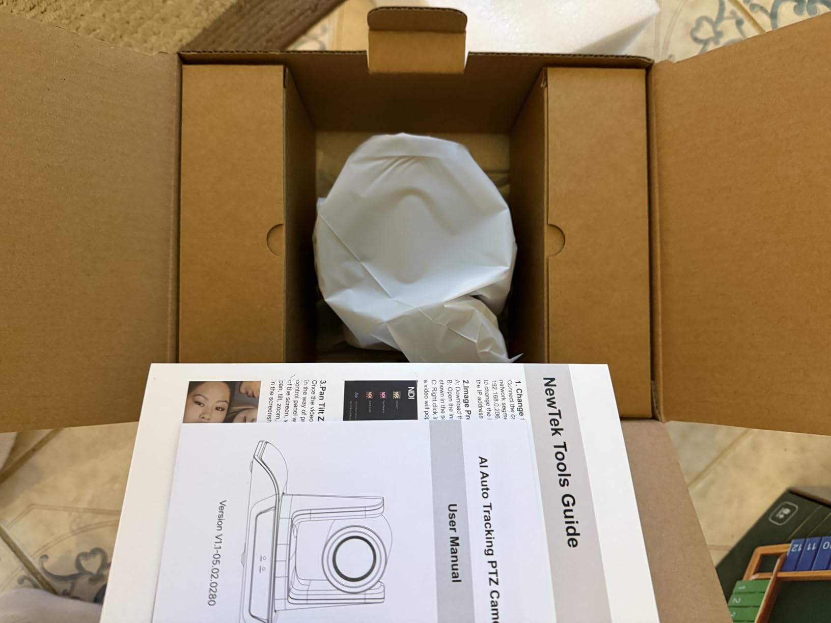 Tenveo 4K NDI PTZ Camera AI Humanoid & Face Auto-Tracking, HDMI/LAN/USB3.0 PoE PTZ Camera 20X Optical Zoom IP Live Streaming customer photo 1