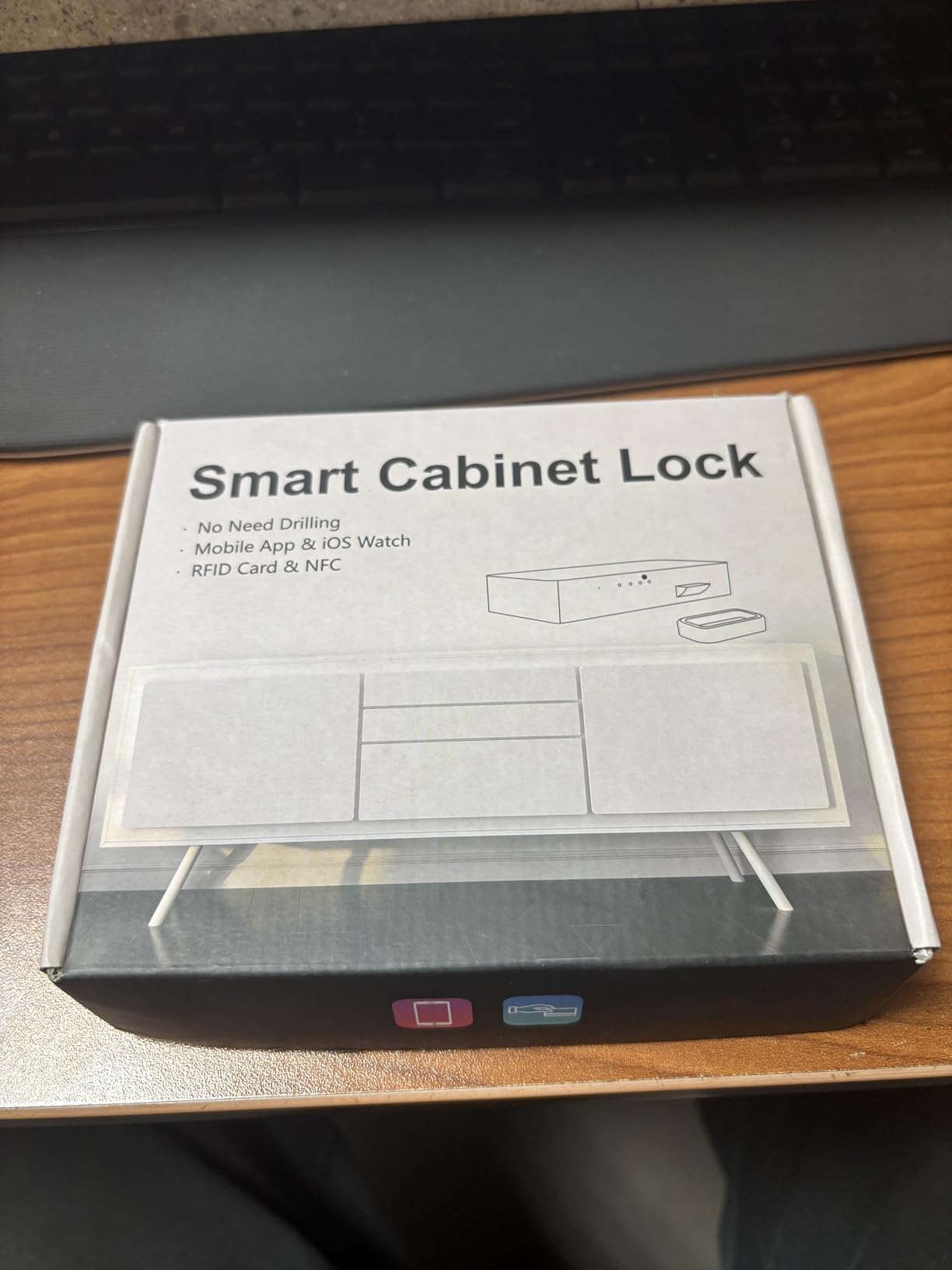 Drawer Lock eLinkSmart Hidden Cabinet Lock with NFC RFID Card Bluetooth APP Child Safety No Drilling Required for Kitchen Pantry Furniture Cupboard Door Black customer photo 1