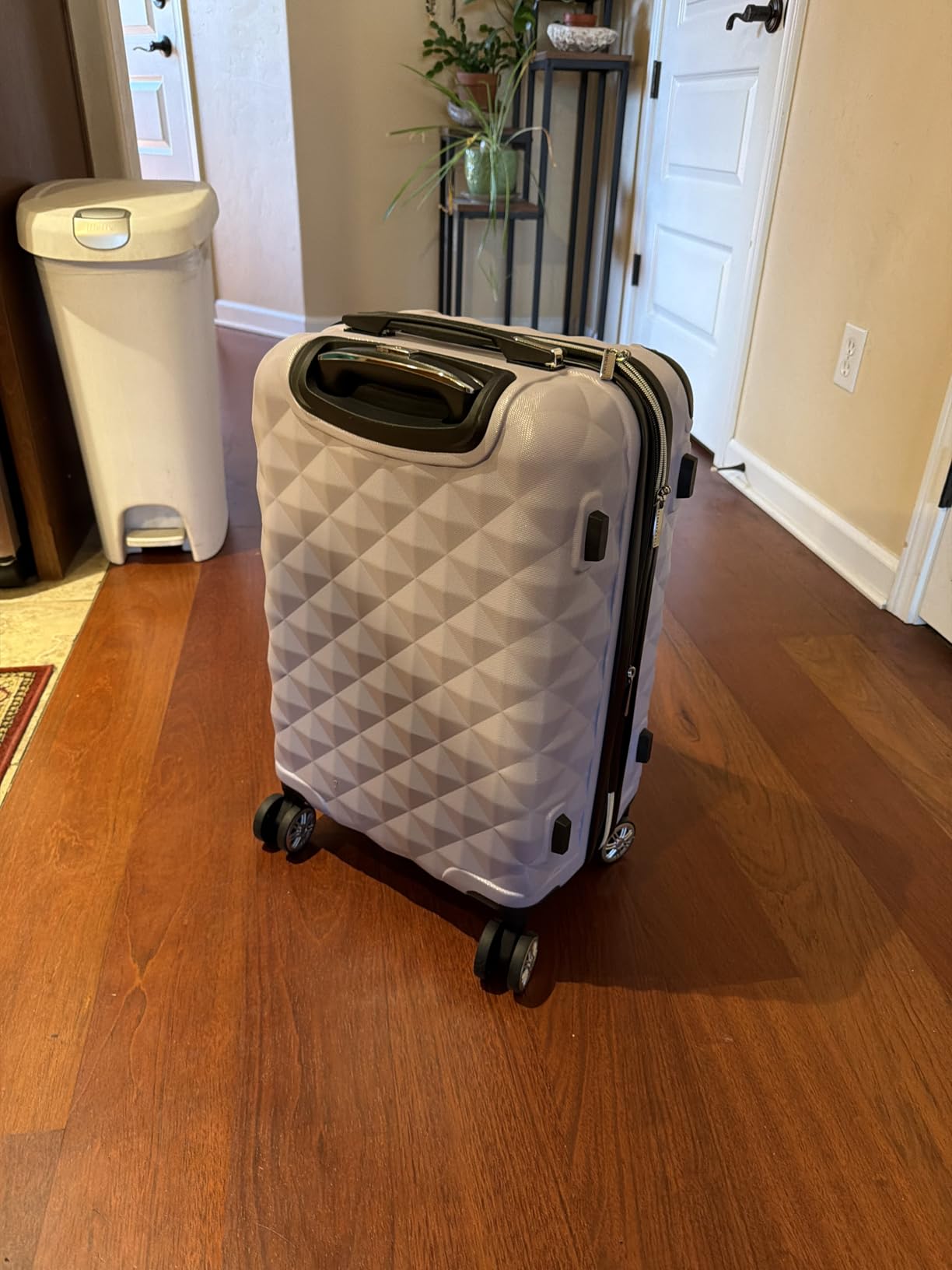Kenneth Cole REACTION Diamond Tower Collection Lightweight Hardside Expandable 8-Wheel Spinner Travel Luggage, Deep Teal, 3-Piece Set (20
