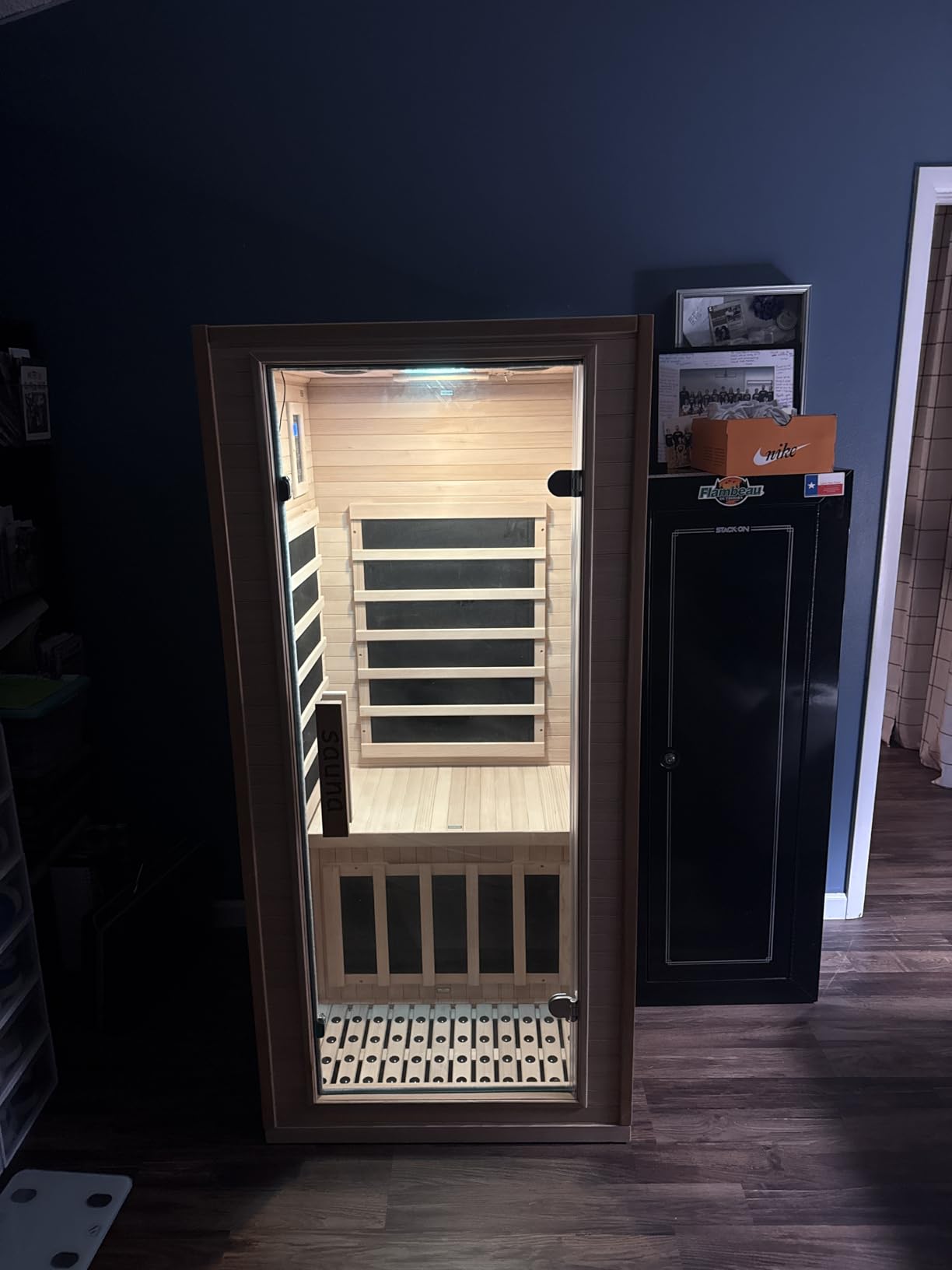 Far Infrared Sauna Room for Home Use - 1350W Natural Hemlock Indoor Personal Wooden Personal Dry Sauna with Rapid Heating, Perfect for Athletes, Busy Professionals & Arthritis Sufferers customer photo 1