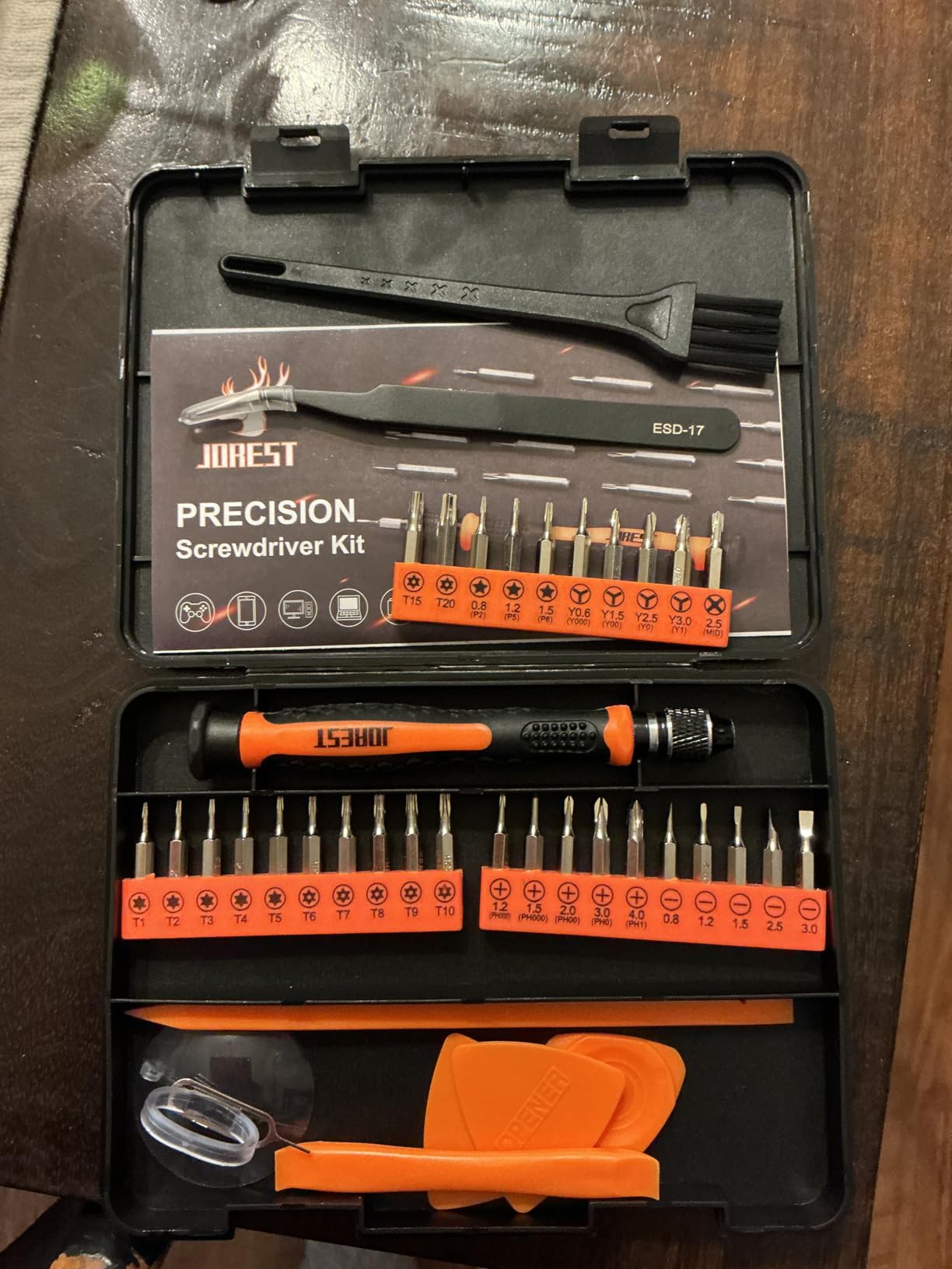 JOREST 155 in 1 Mini Electric Screwdriver, Precision Power Screwdriver Set | Cordless Screwdriver, 5 Torque (0.15 to 0.75N.m), Magnetic Repair Tool Kit for iPhone, PC, Laptop, PS5, Xbox, Watch, Camera customer photo 2