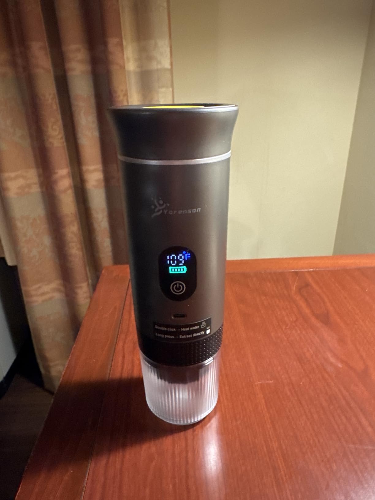 Portable Coffee Maker for Travel, Self-Heating Espresso Machine with USB-C, LED Display, 20 Bar, Compatible with Coffee Grounds & Capsules (Ns&DG) - Portable Espresso Maker for Car, RV, Camping, Office customer photo 2