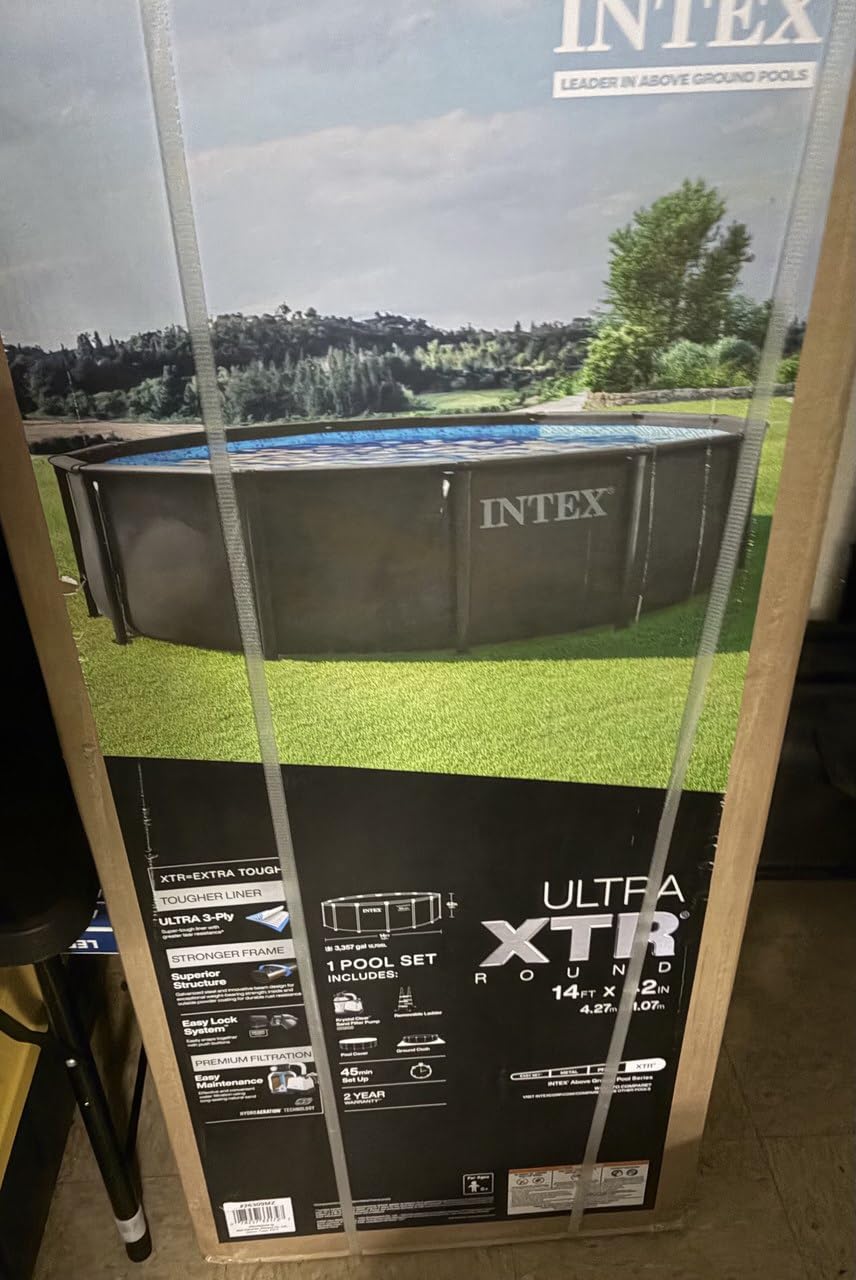 INTEX 26325EP 16ft X 48in Ultra XTR Frame Deluxe Above Ground Swimming Pool Set with 1500 GPH Sand Filter Pump, Removable Ladder, Ground Cloth, Pool Cover, SuperTough, Puncture and Rust Resistant customer photo 1