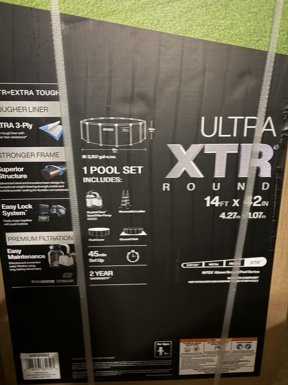 INTEX 26325EP 16ft X 48in Ultra XTR Frame Deluxe Above Ground Swimming Pool Set with 1500 GPH Sand Filter Pump, Removable Ladder, Ground Cloth, Pool Cover, SuperTough, Puncture and Rust Resistant customer photo 2