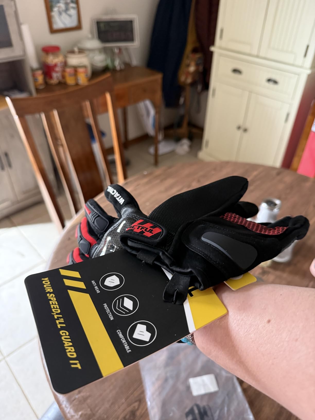WTACTFUL Lightweight Motorcycle Gloves for Men, Touchscreen Summer Breathable Gloves for Motocross Casual Riding customer photo 1