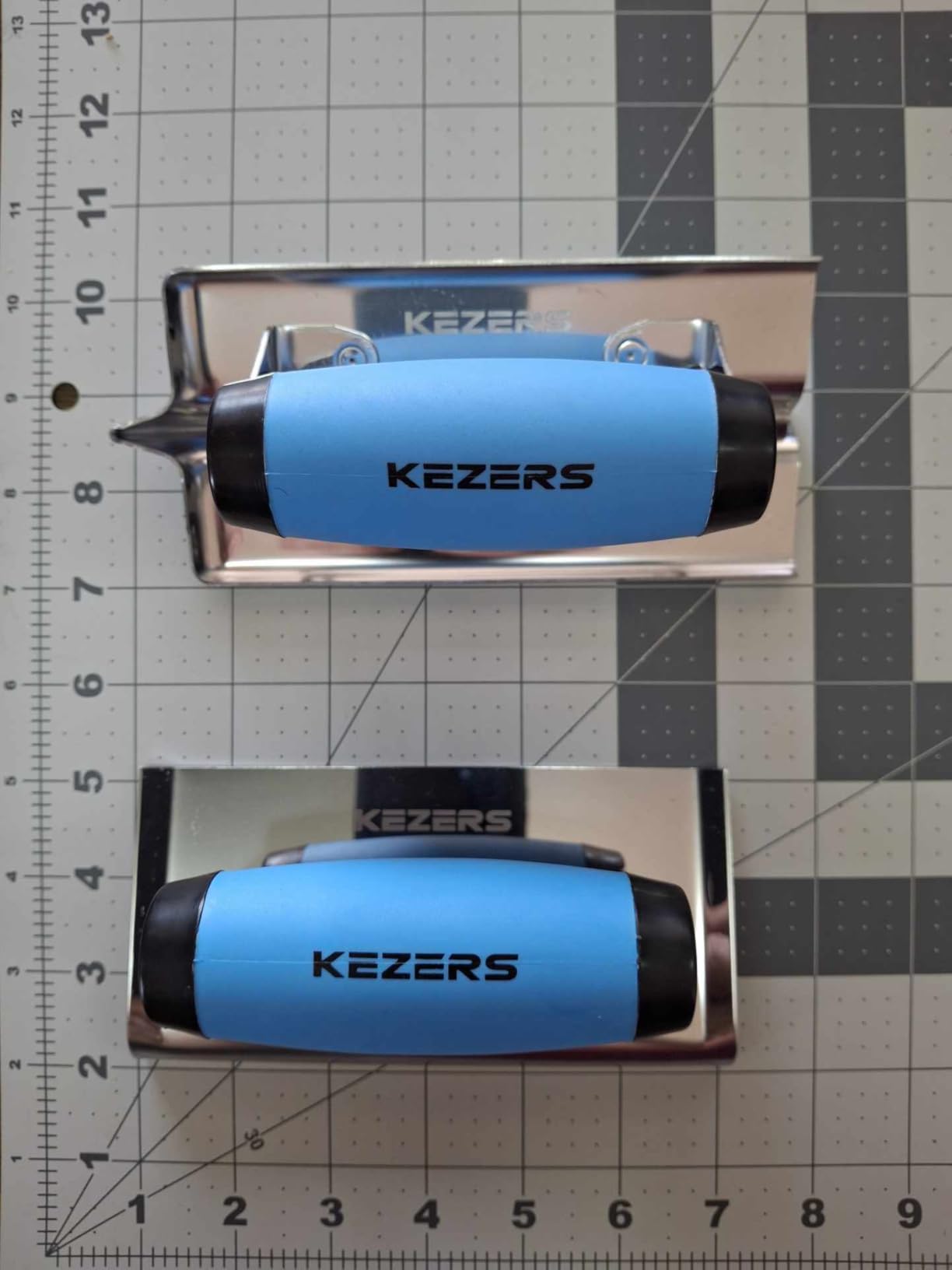KEZERS 8-in-1 Concrete Finishing Tools Kit: Magnesium Float, Finishing & Pool Trowel, Gauging & Brick Trowel, Concrete Groover & Edger for Masonry, Stucco Repair & Bricklaying customer photo 2