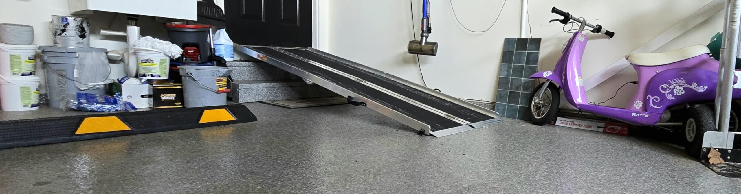 12 Feet Wheelchair Ramp, Non-Slip Aluminum Folded Handicap Ramp with Support Legs, Safer Detachable Door Threshold Wheelchair Ramps for Home Steps, Commercial Wheel Chair Ramp for Doorways customer photo 1