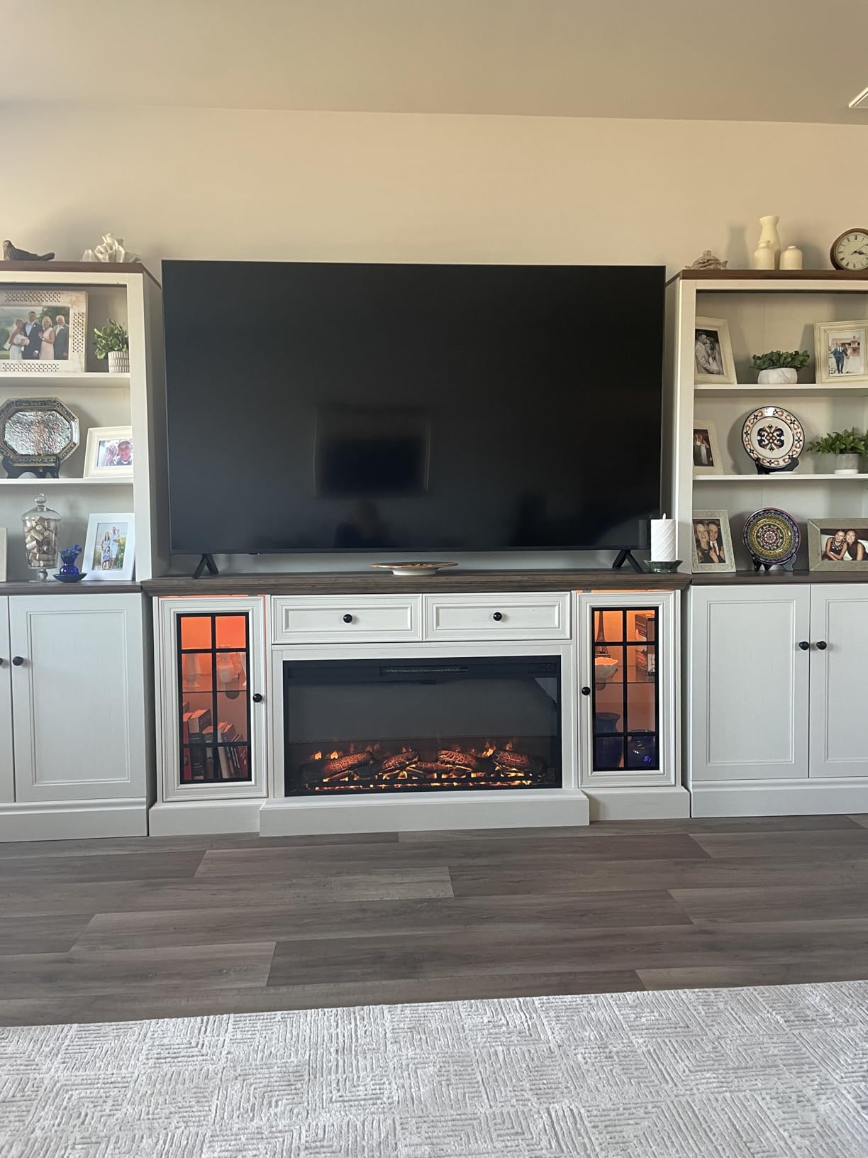 Fireplace TV Stand Up to 80