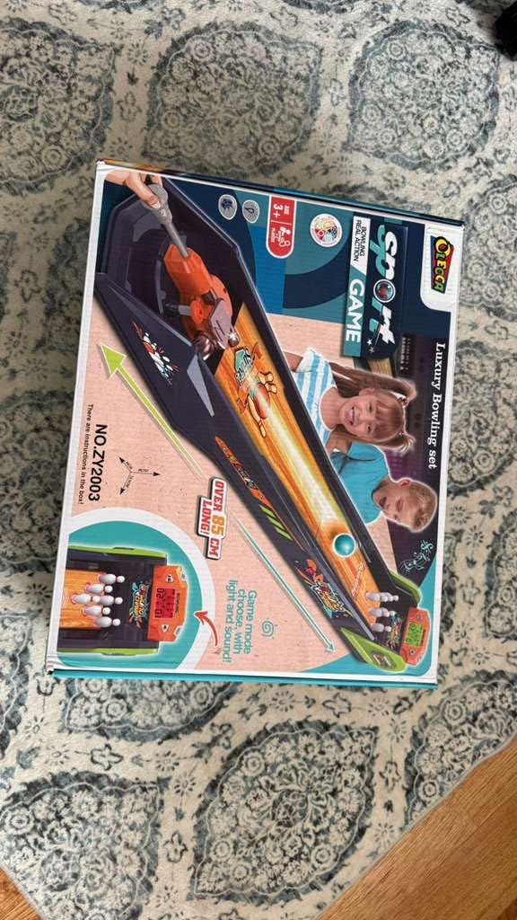 Bowling Game - Electronic Tabletop Arcade Game with LCD Auto Scoring, Lights & Sound, Spring-Loaded Launcher & 1-2 Player Modes - Mini Bowling Set for Kids customer photo 1