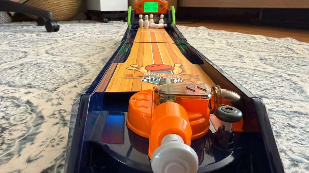Bowling Game - Electronic Tabletop Arcade Game with LCD Auto Scoring, Lights & Sound, Spring-Loaded Launcher & 1-2 Player Modes - Mini Bowling Set for Kids customer photo 2