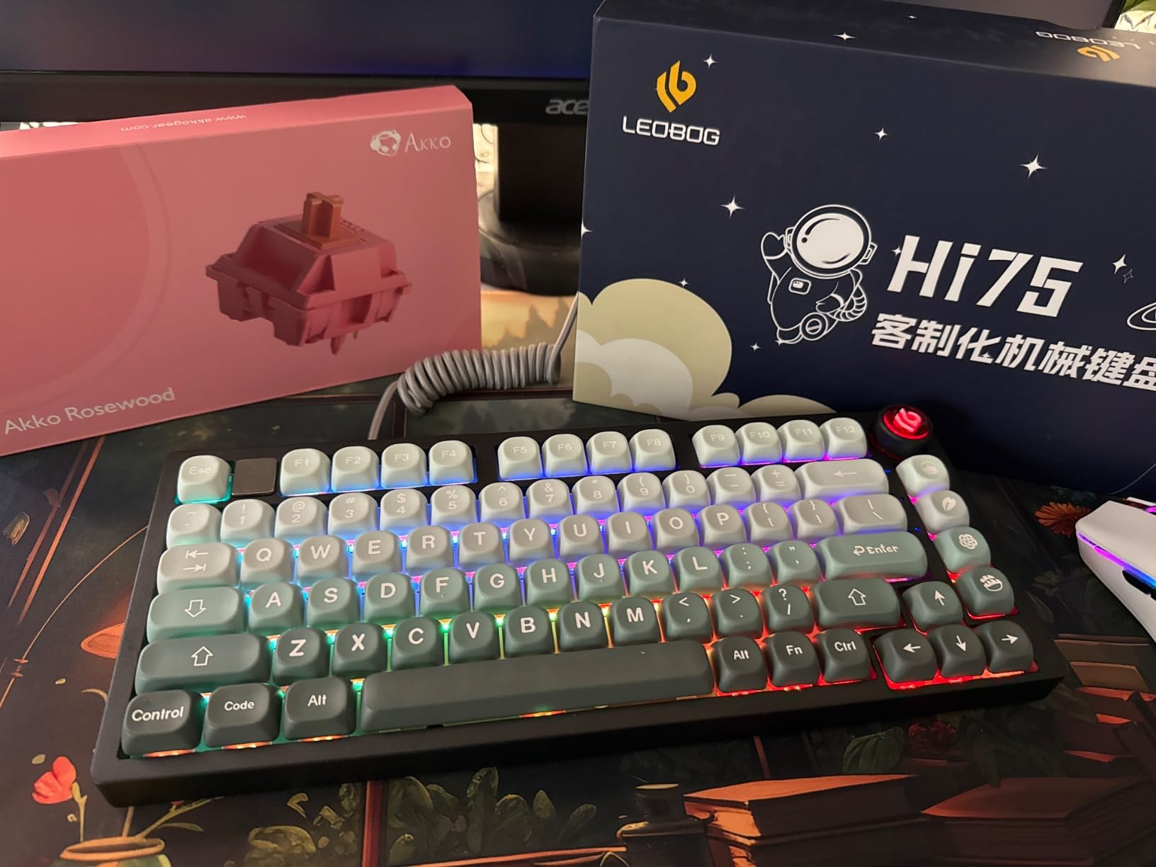 LEOBOG Hi75C Upgraded Wired Mechanical Keyboard Kit - Aluminum Alloy Gasket Mount 75% Barebones DIY Base with Hot Swap, RGB Backlighting & Volume Knob - Enhanced Custom Gaming Keyboard Build customer photo 1