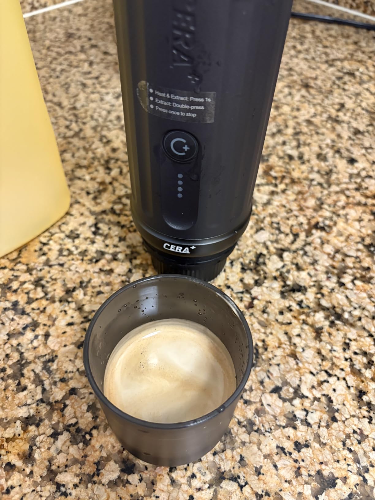 CERA+ Portable Coffee Maker Electric Espresso Machine, Self-Heating 8 Cups per Charge & 20 Bar Small Coffee Maker for Travel & RV, Single Serve Coffee Maker with USB-C Works with NS Capsules & Grounds customer photo 2