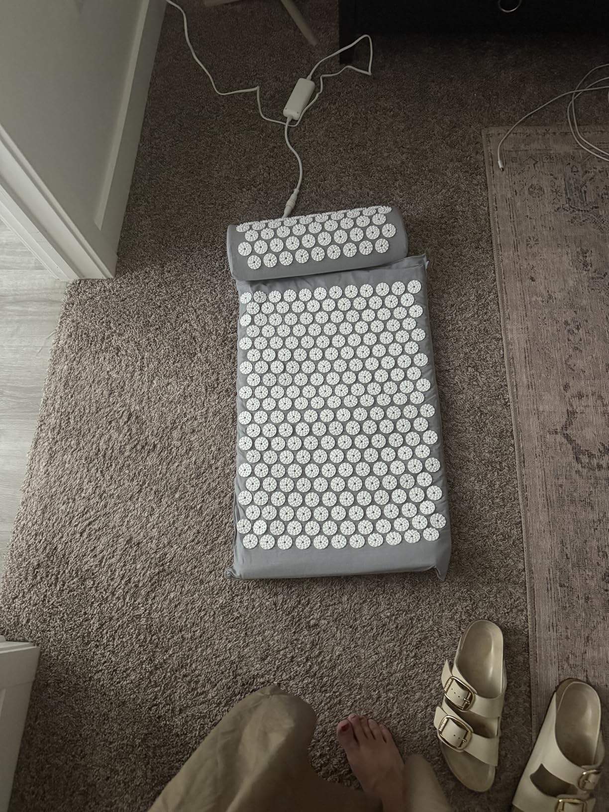 AICNLY Acupuncture Heating Mat - Acupressure & Heat Therapy Pad for Back Pain Relief, Muscle Relaxation, Stress Reduction & Improved Circulation customer photo 1