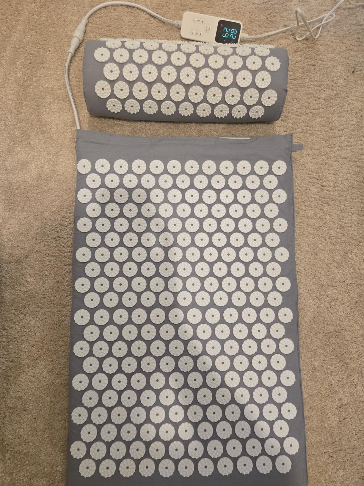 AICNLY Acupuncture Heating Mat - Acupressure & Heat Therapy Pad for Back Pain Relief, Muscle Relaxation, Stress Reduction & Improved Circulation customer photo 2