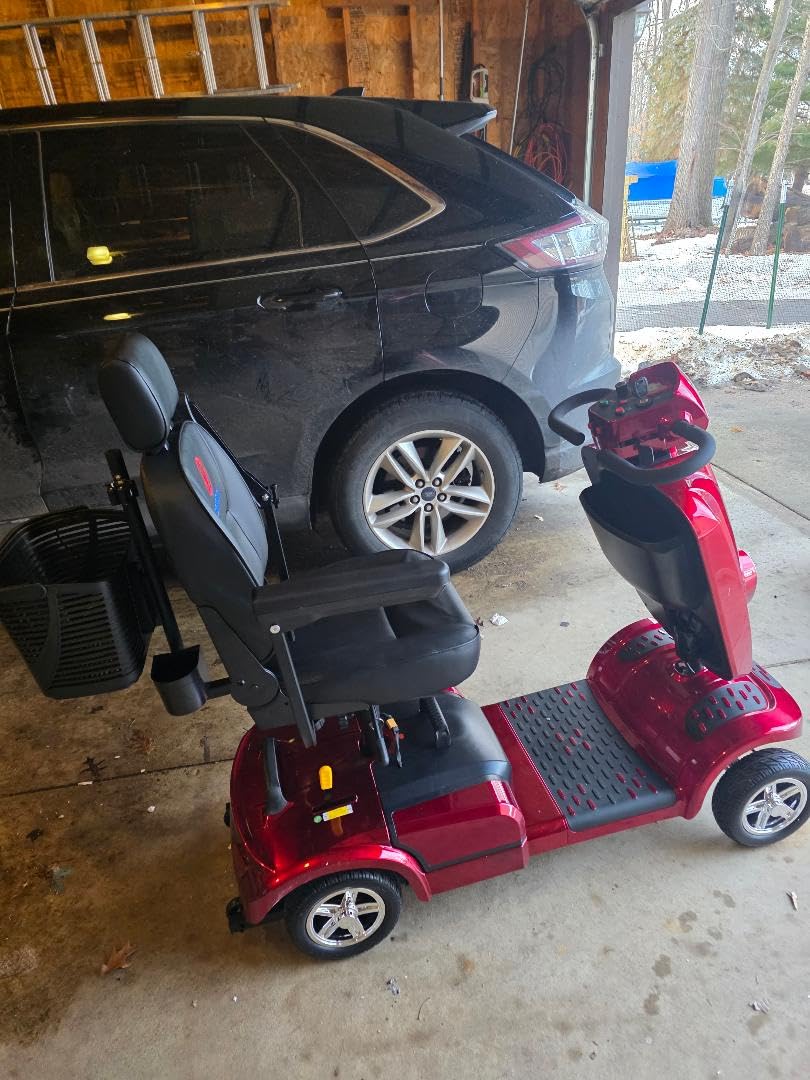 Heavy Duty Mobility Scooter for Seniors/Adults, 500W 400LBS Capacity Electric Scooter, All Terrain Mobility Scooters for Travel 10