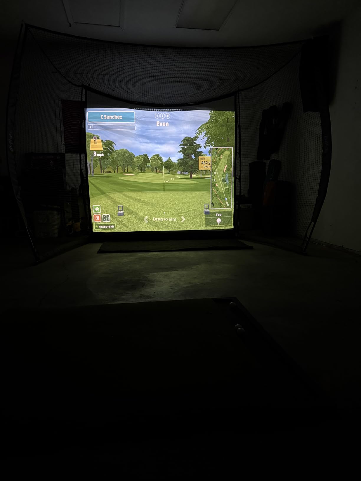 Golf Cage Net with Impact Screen 10 x 8 Ft Golf Hitting Cage with Side Enclosure and Top net to Practice with Simulator at Home Indoor Outdoor Backyard customer photo 2