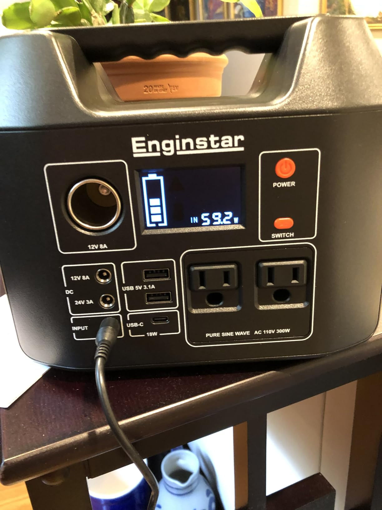 EnginStar Portable Power Station 300W 296Wh Battery Bank with 110V Pure Sine Wave AC Outlet for Outdoors Camping Hunting and Emergency, 80000mAh Backup Battery Power Supply for CPAP customer photo 1