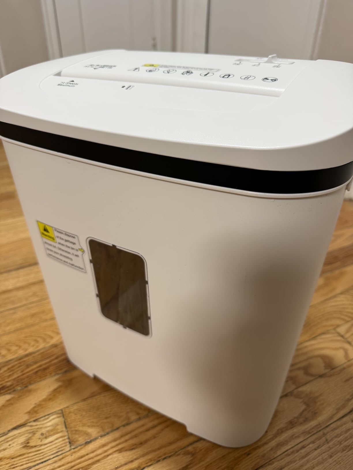 Commercial Autofeed Paper Shredder: 200 Sheets P-5 Micro Cut Shreds CDs/Cards/Staples 60-Min Continuous Run Anti-Jam 9.3 Gal Bin Quiet Heavy Duty for Home Office School Business - Black customer photo 2