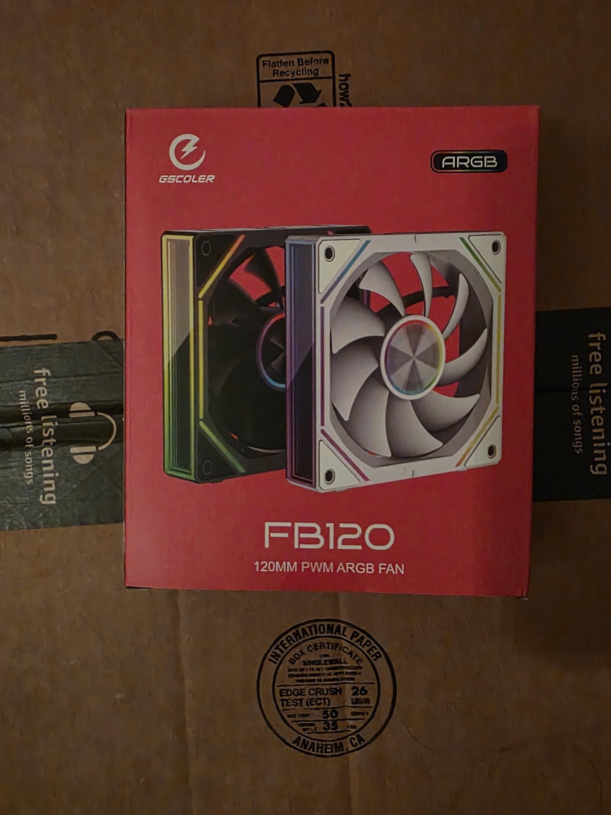 FB120 3 Pack 120mm ARGB PC Case Fans - Wireless Splicing/Daisy-Chain, 16.8M Colors Infinite Mirror Reverse Fan with Remote, PWM Speed Control, High Airflow, Quiet Cooling for Gaming PC Build customer photo 1